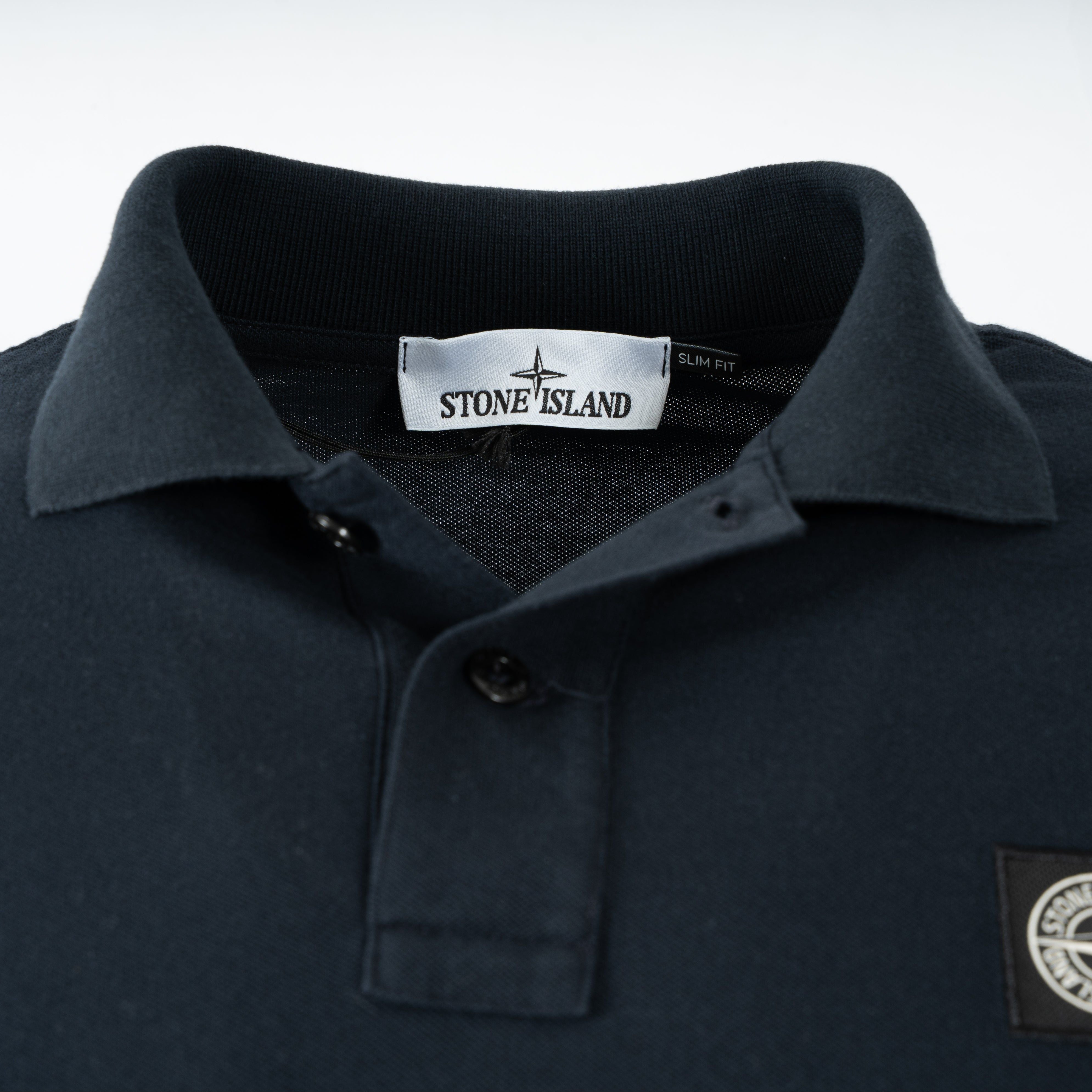 Stone Island Polo Donkerblauw | Cotton Piqué