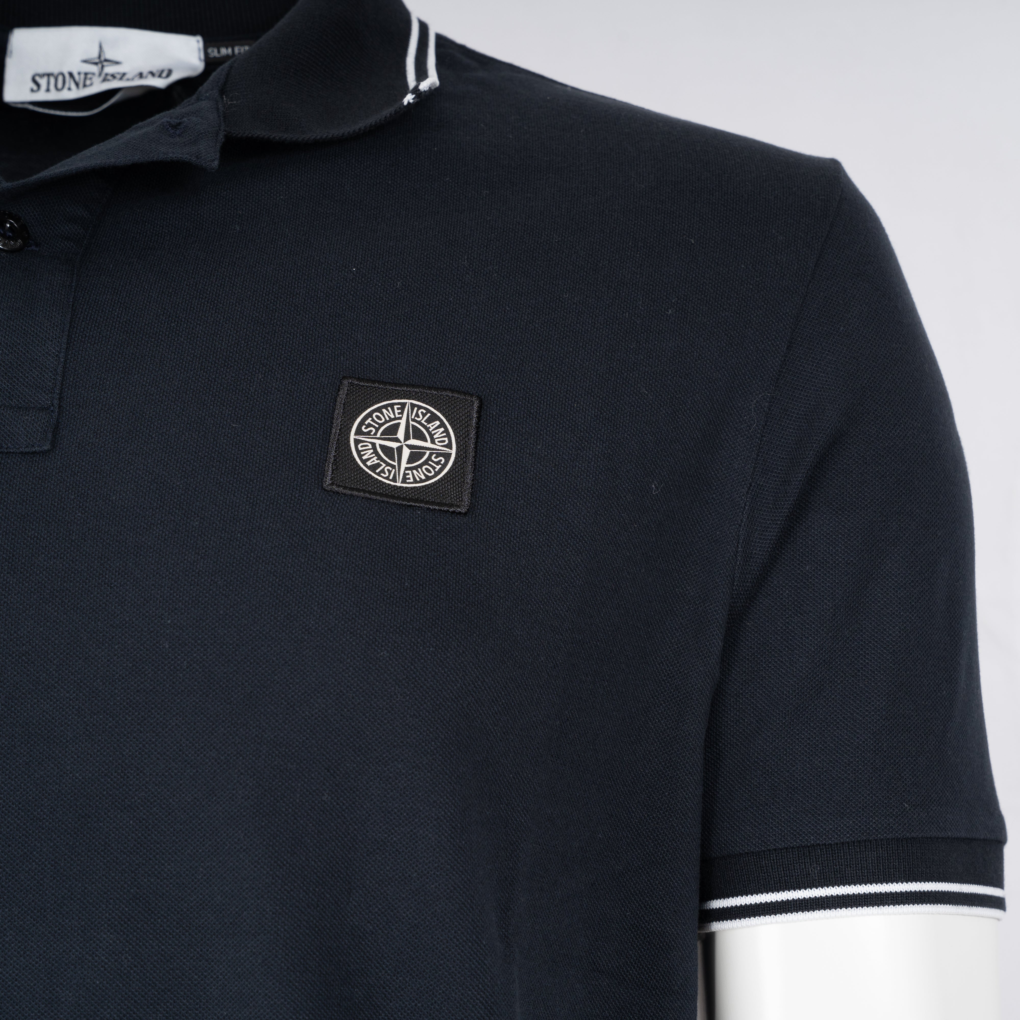 Stone Island Polo Donkerblauw | Cotton Piqué