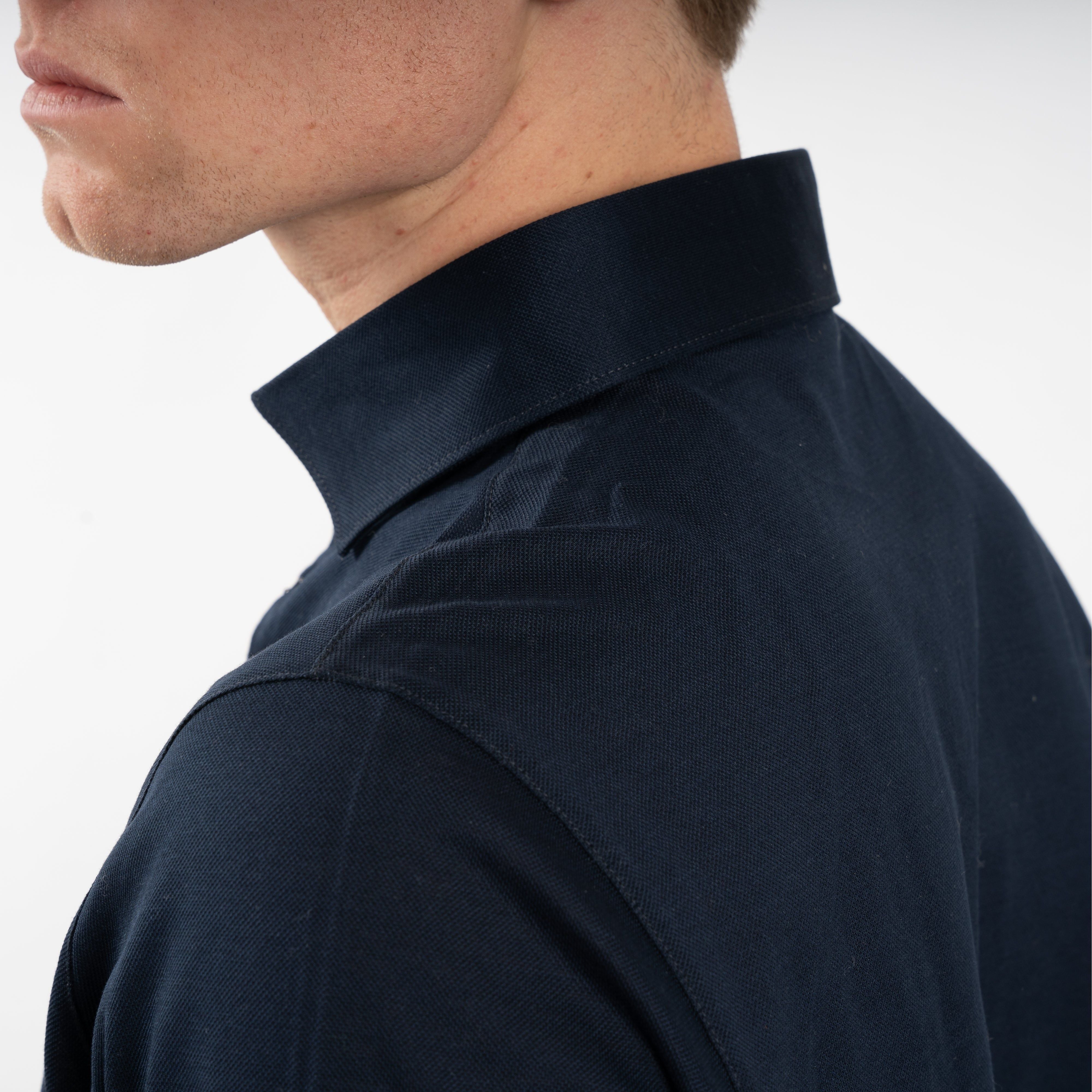 Gran Sasso Polo Donkerblauw | Mercerized Cotton
