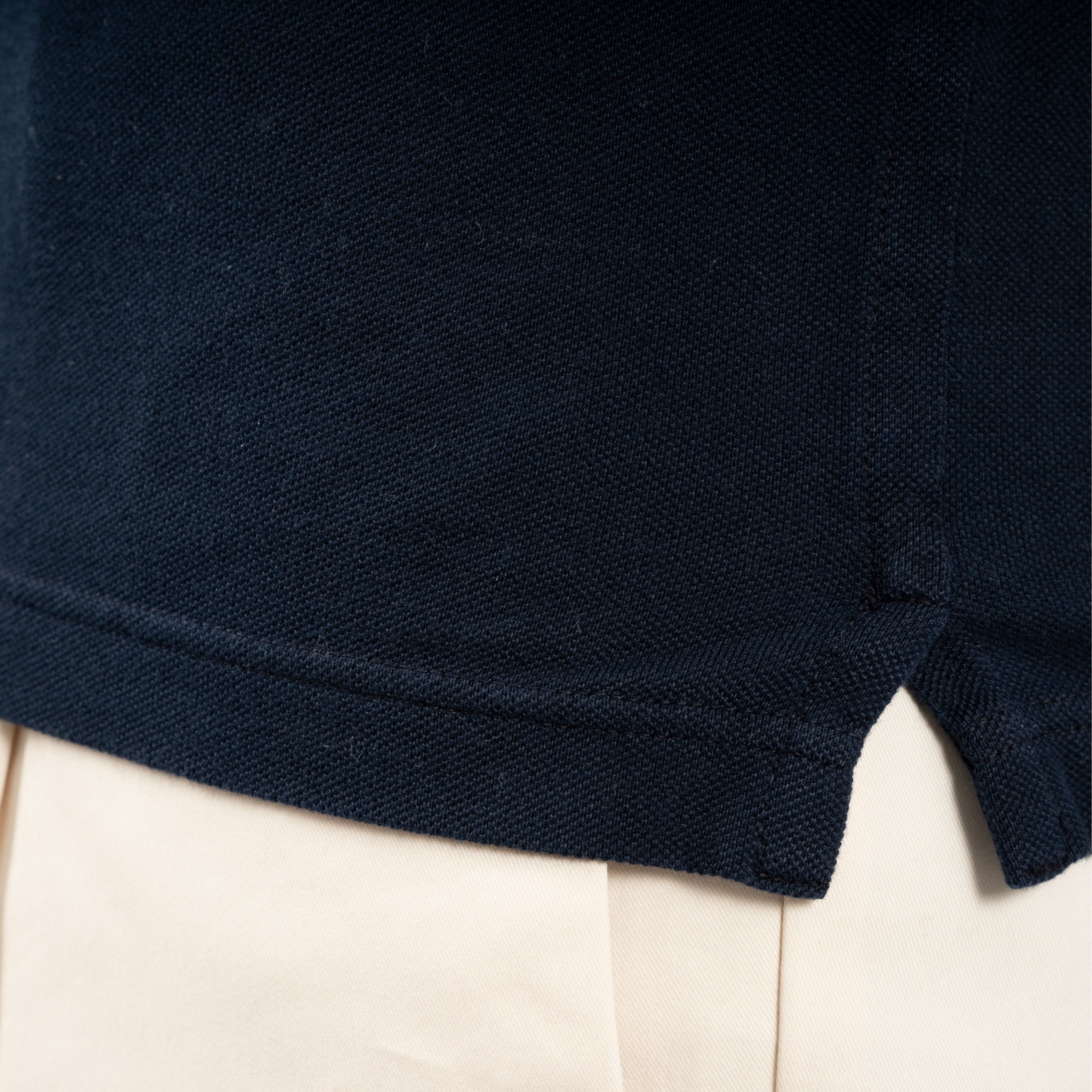 Gran Sasso Polo Donkerblauw | Mercerized Cotton