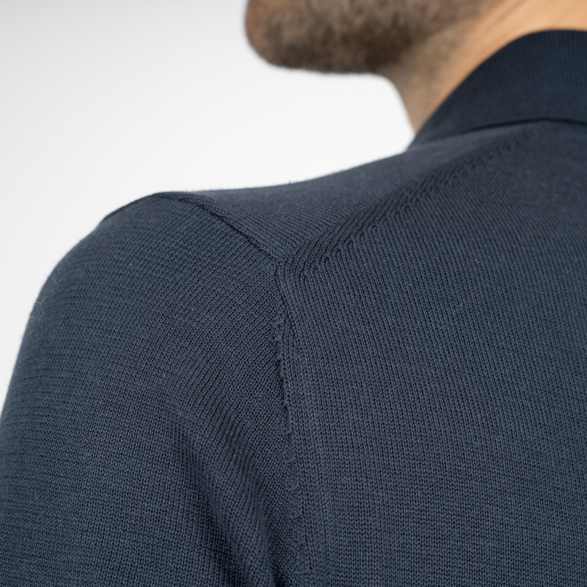 SEVEN DIALS Gebreide Polo Donkerblauw | Fillin