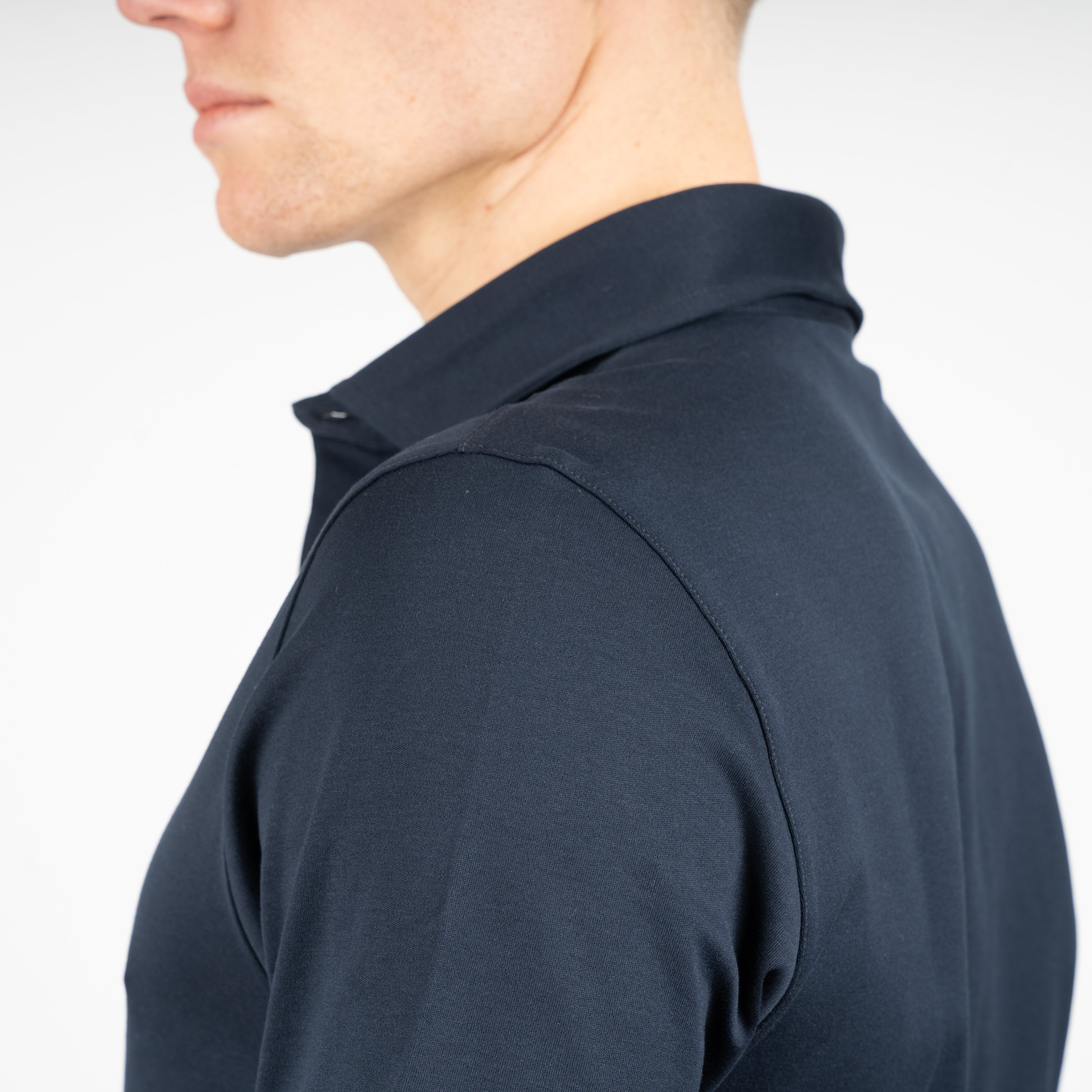 Gran Sasso Polo Donkerblauw | Mercerized Cotton