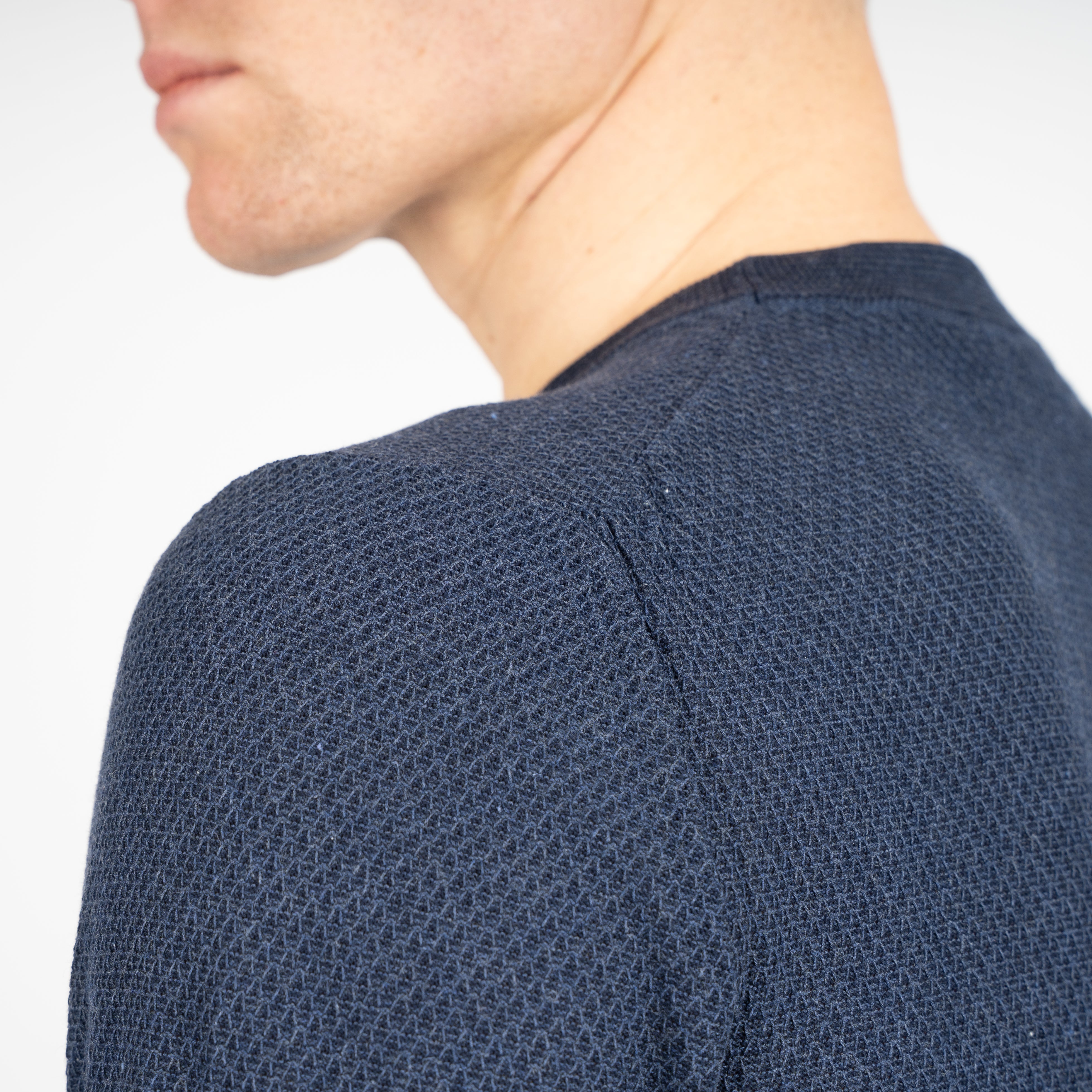 Gran Sasso Gebreid T-Shirt Donkerblauw | Fresh Cotton