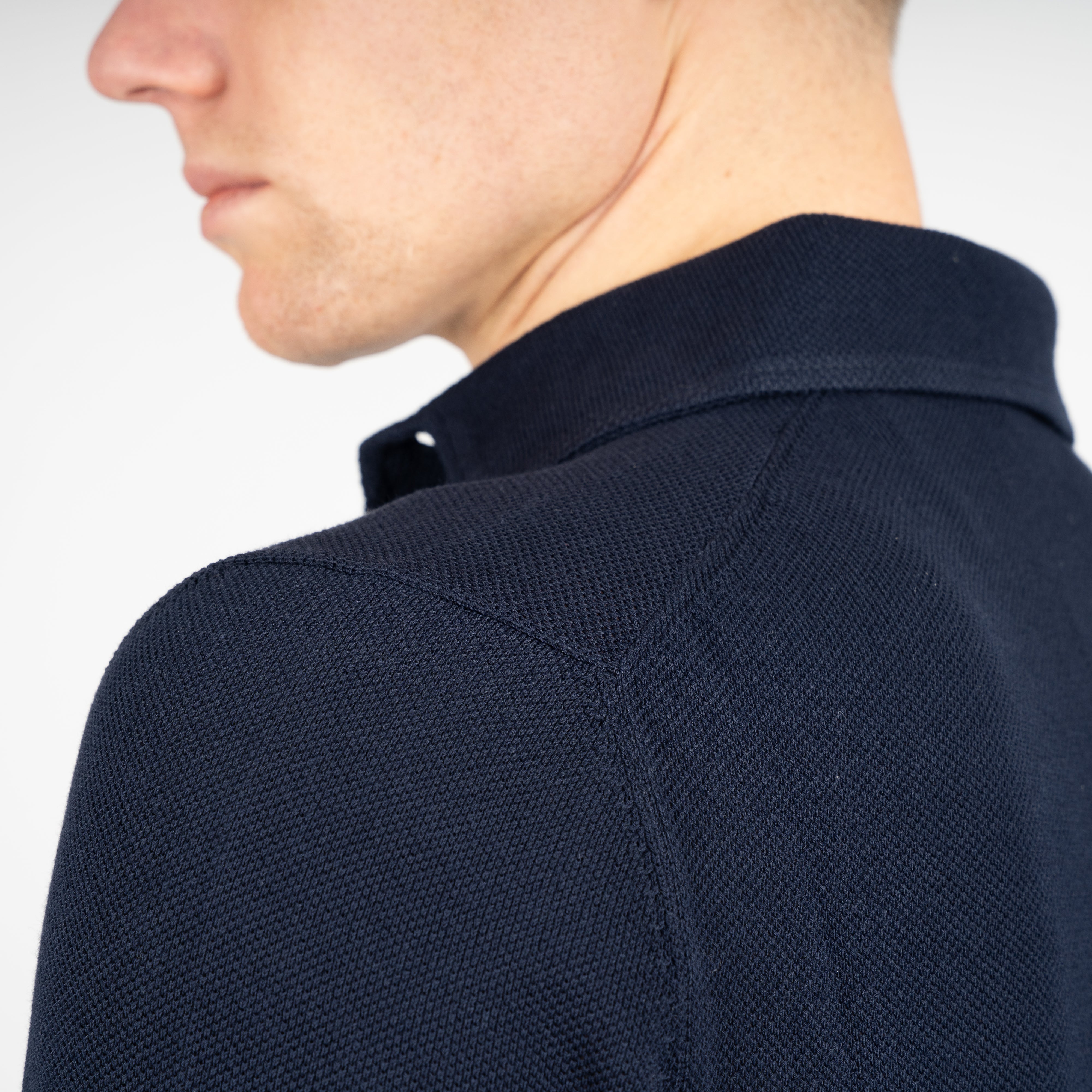 Gran Sasso Polo Donkerblauw | Maglia Collo Camicia