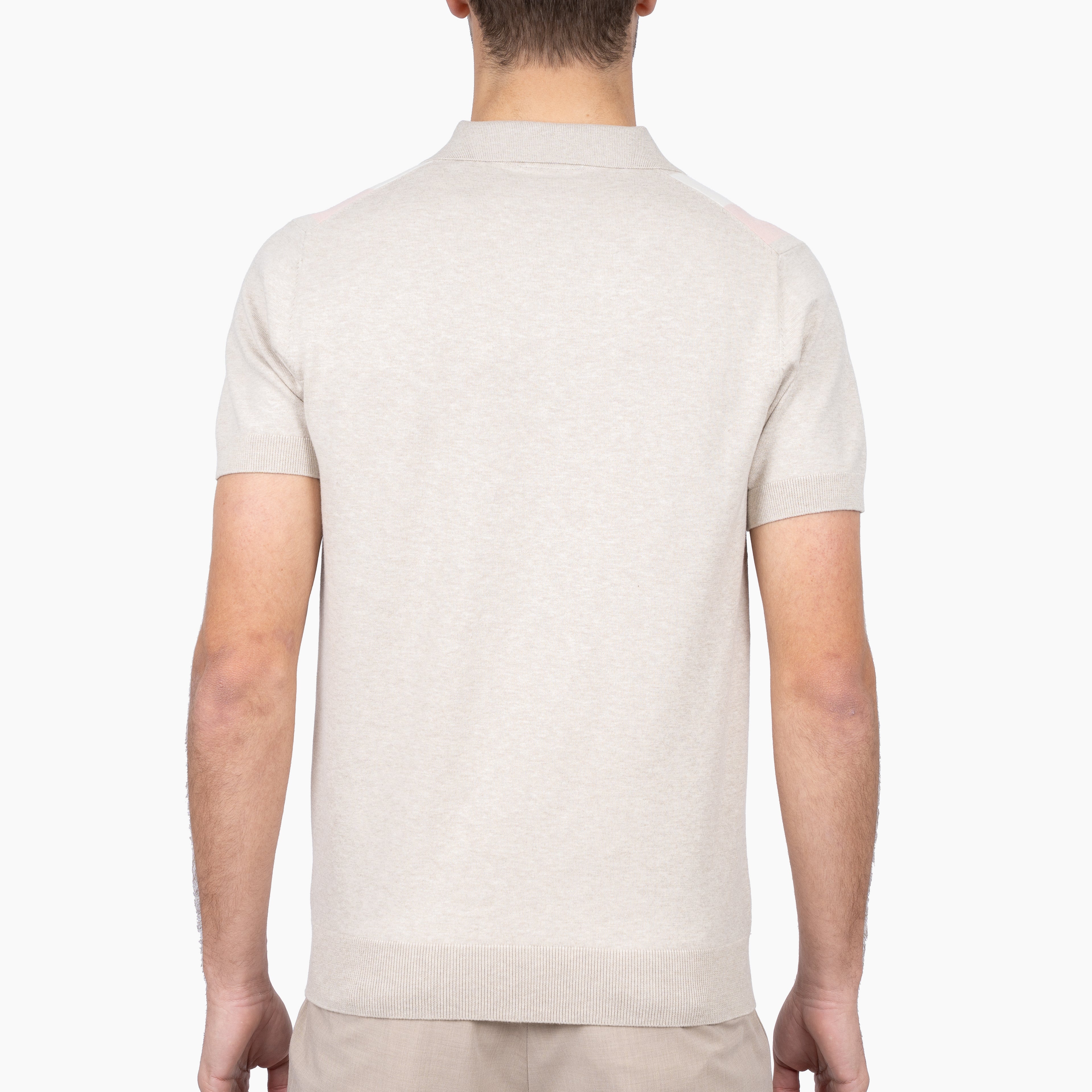 SEVEN DIALS Polo met Rits Zand / Roze | Fry