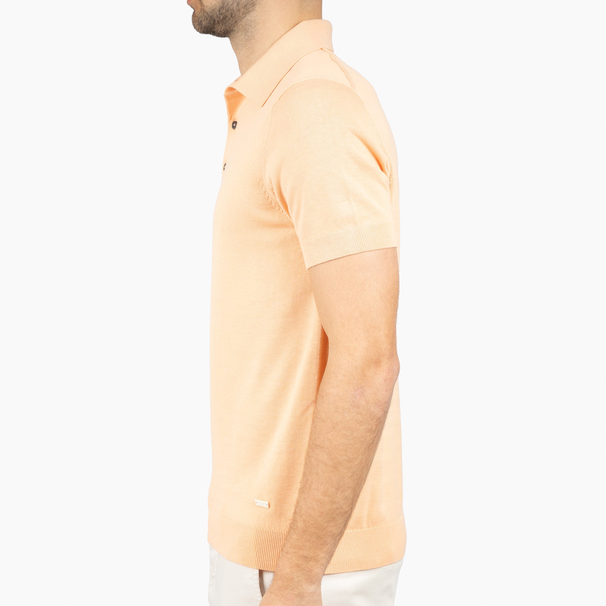 SEVEN DIALS Gebreide Polo Oranje | Fillin