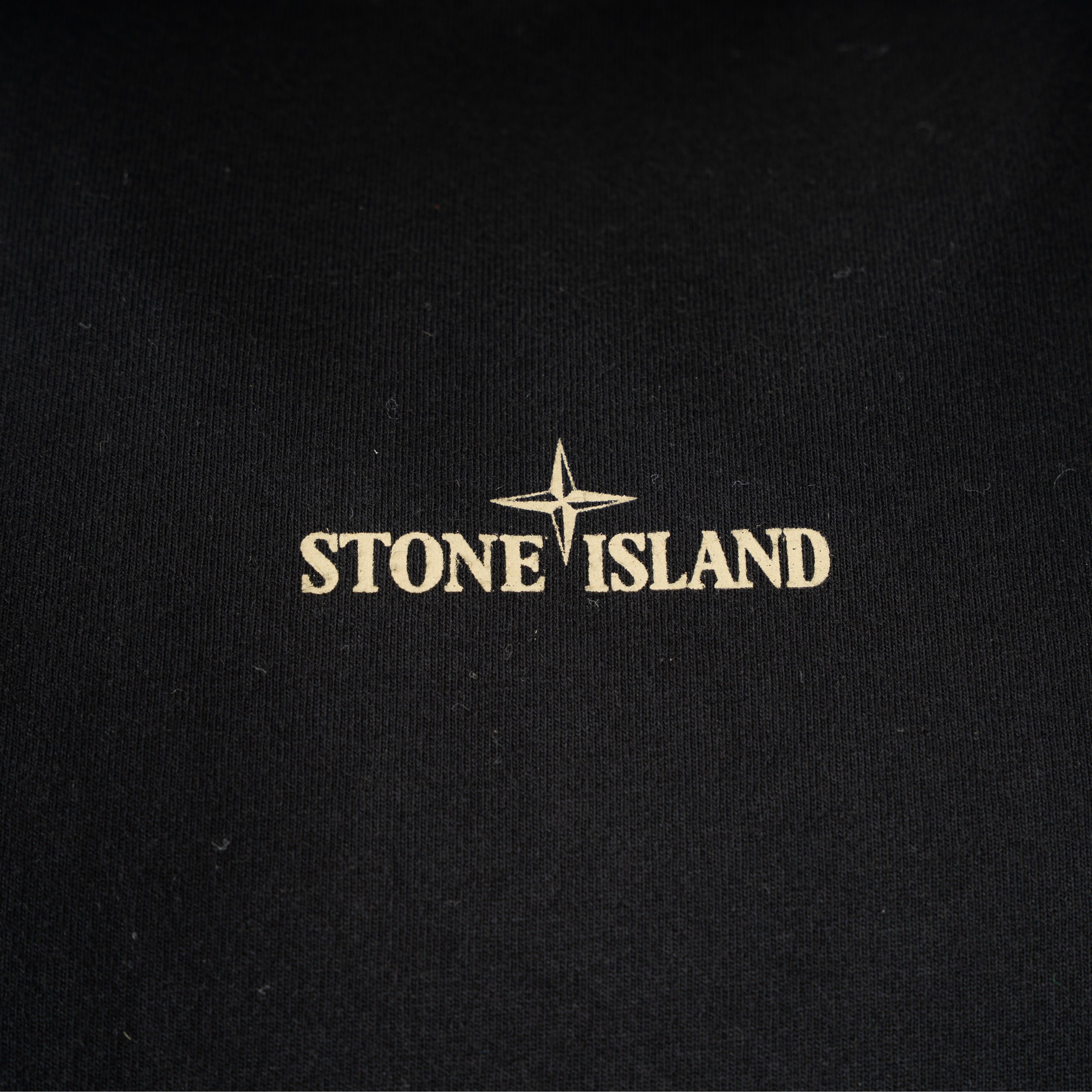 Stone Island T-Shirt met Backprint Zwart | Cotton Jersey