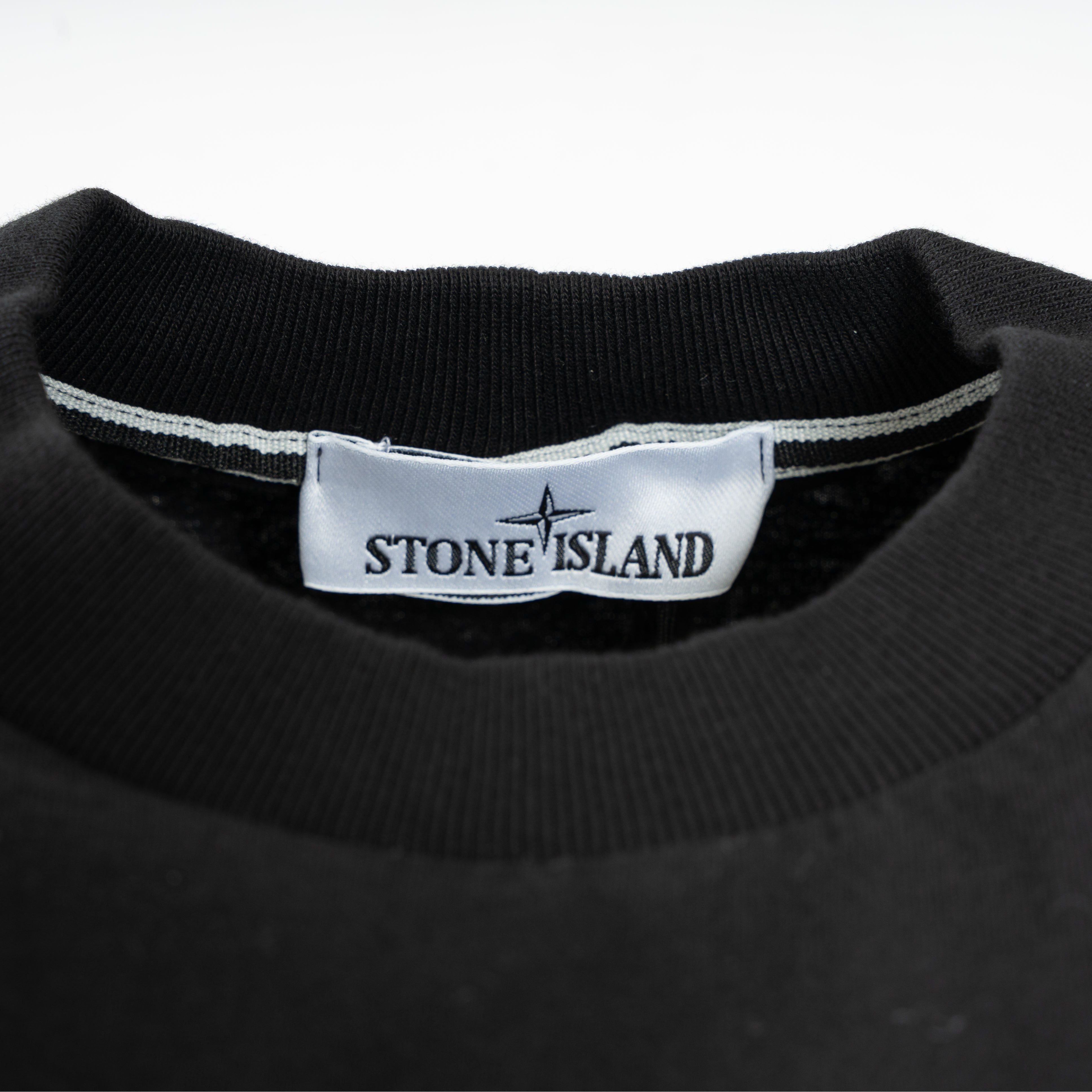 Stone Island T-Shirt met Backprint Zwart | Cotton Jersey
