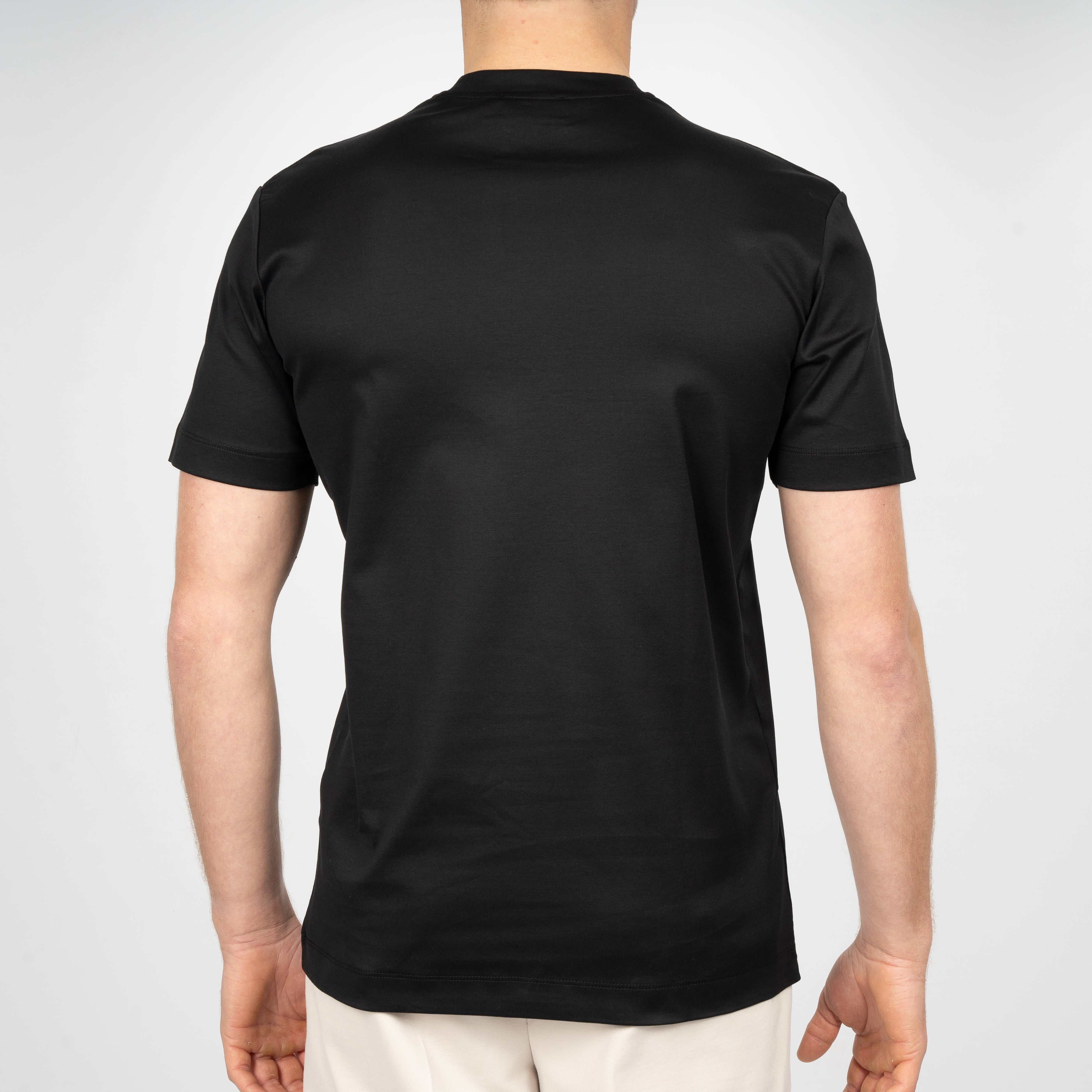 Valenza T-Shirt Zwart | Interlock Supima Cotton