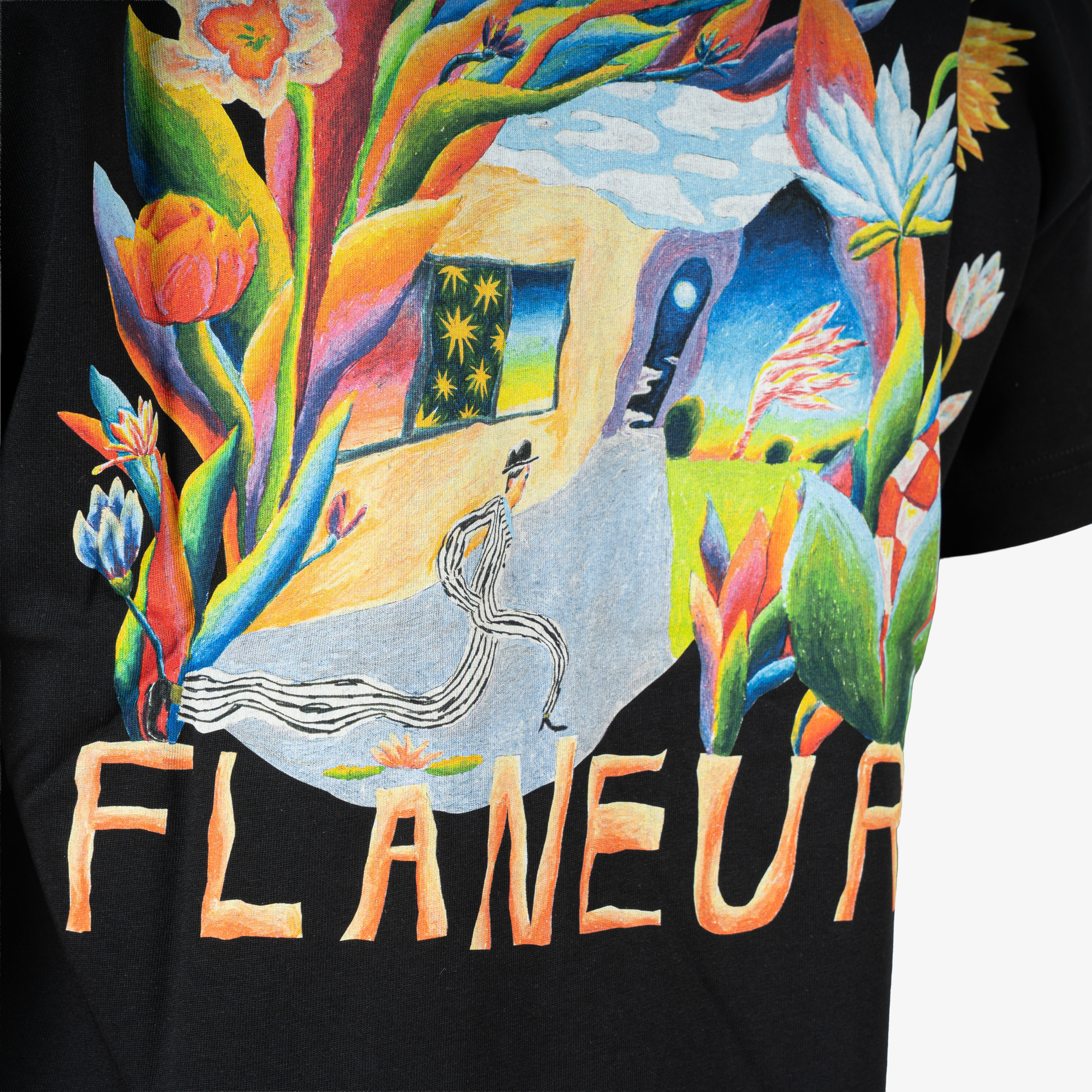 Flaneur T-shirt zwart | Passage of Time