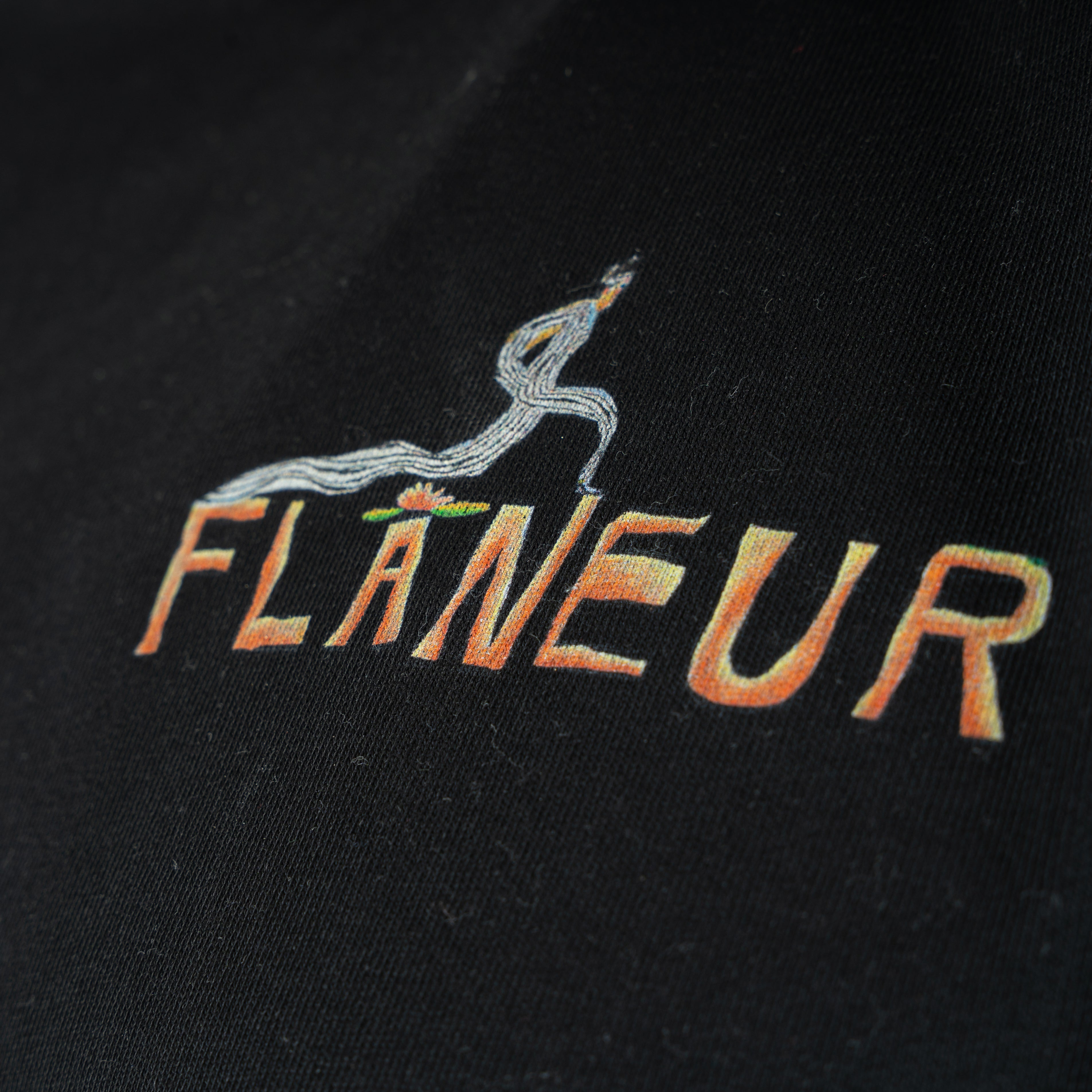 Flaneur T-shirt zwart | Passage of Time