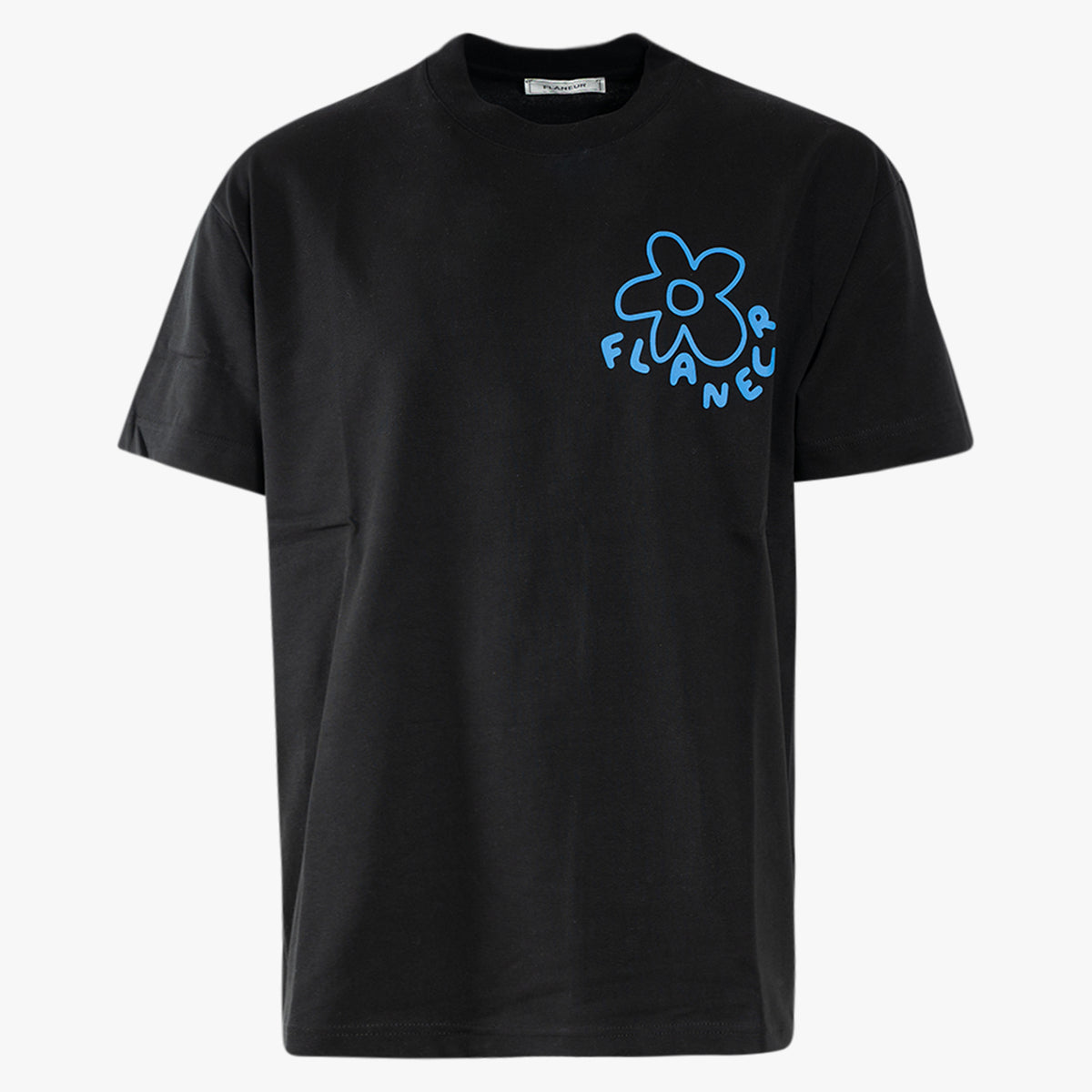 Flaneur T-Shirt met Backprint Zwart | Blossom T-Shirt
