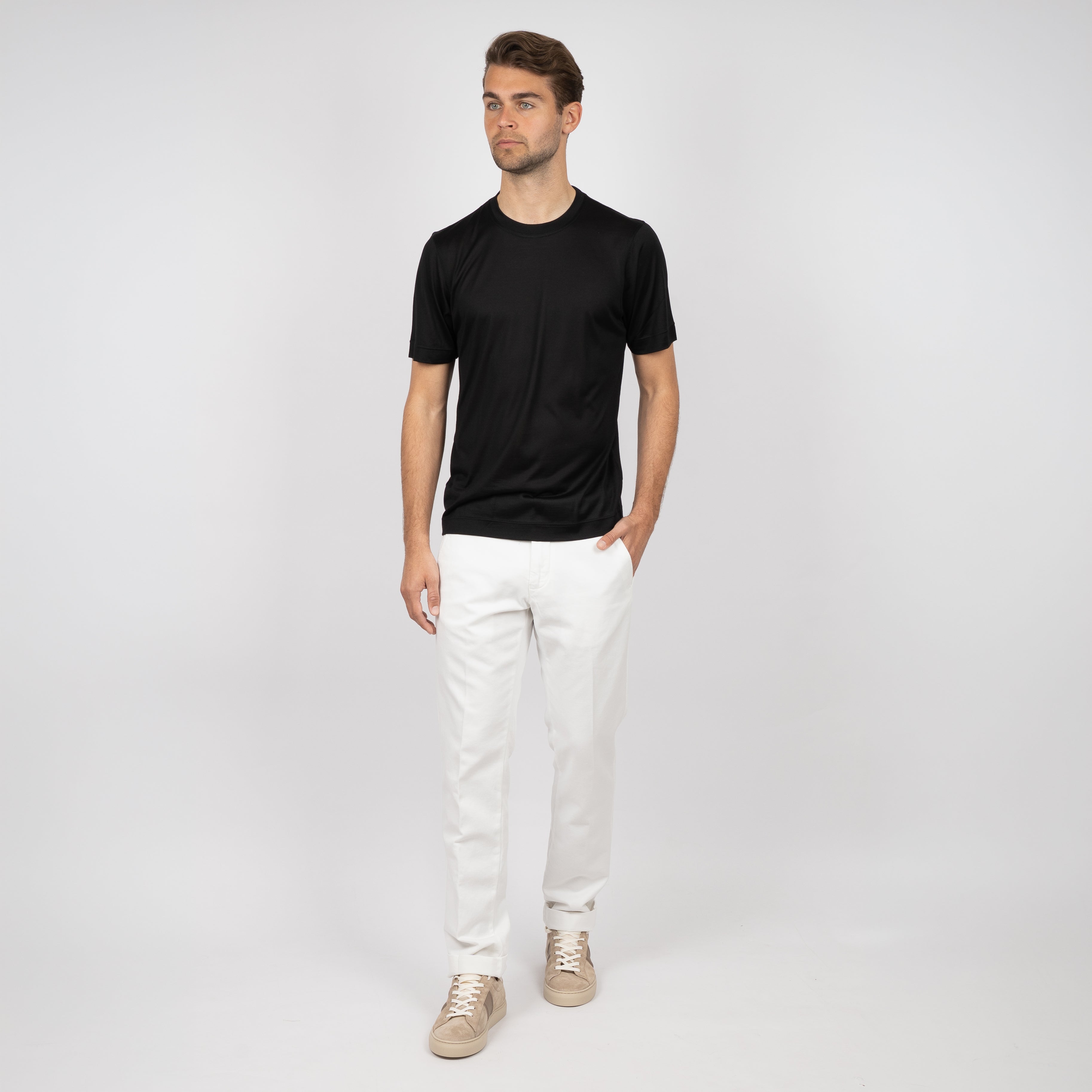 Gran Sasso T-shirt Zijde Zwart | Seta