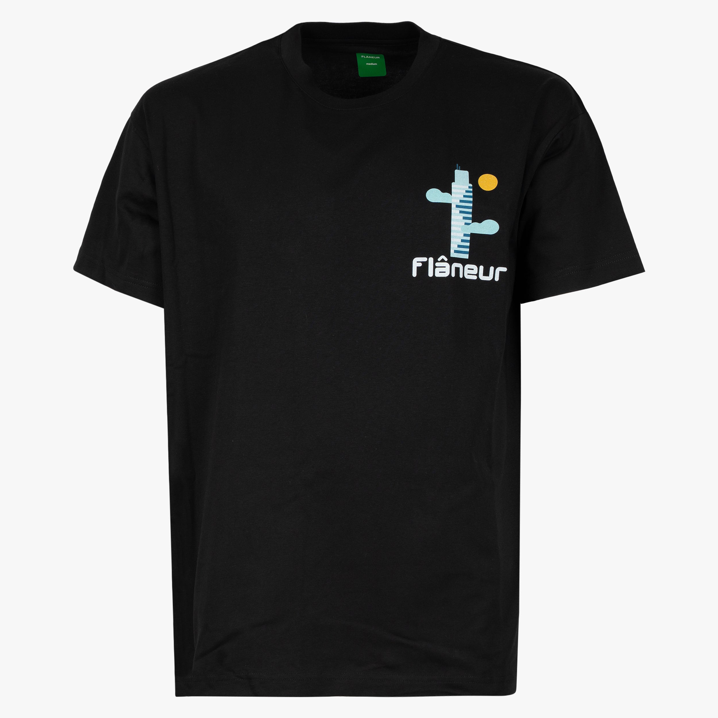 Flaneur T-Shirt Backprint Zwart | Festival Map