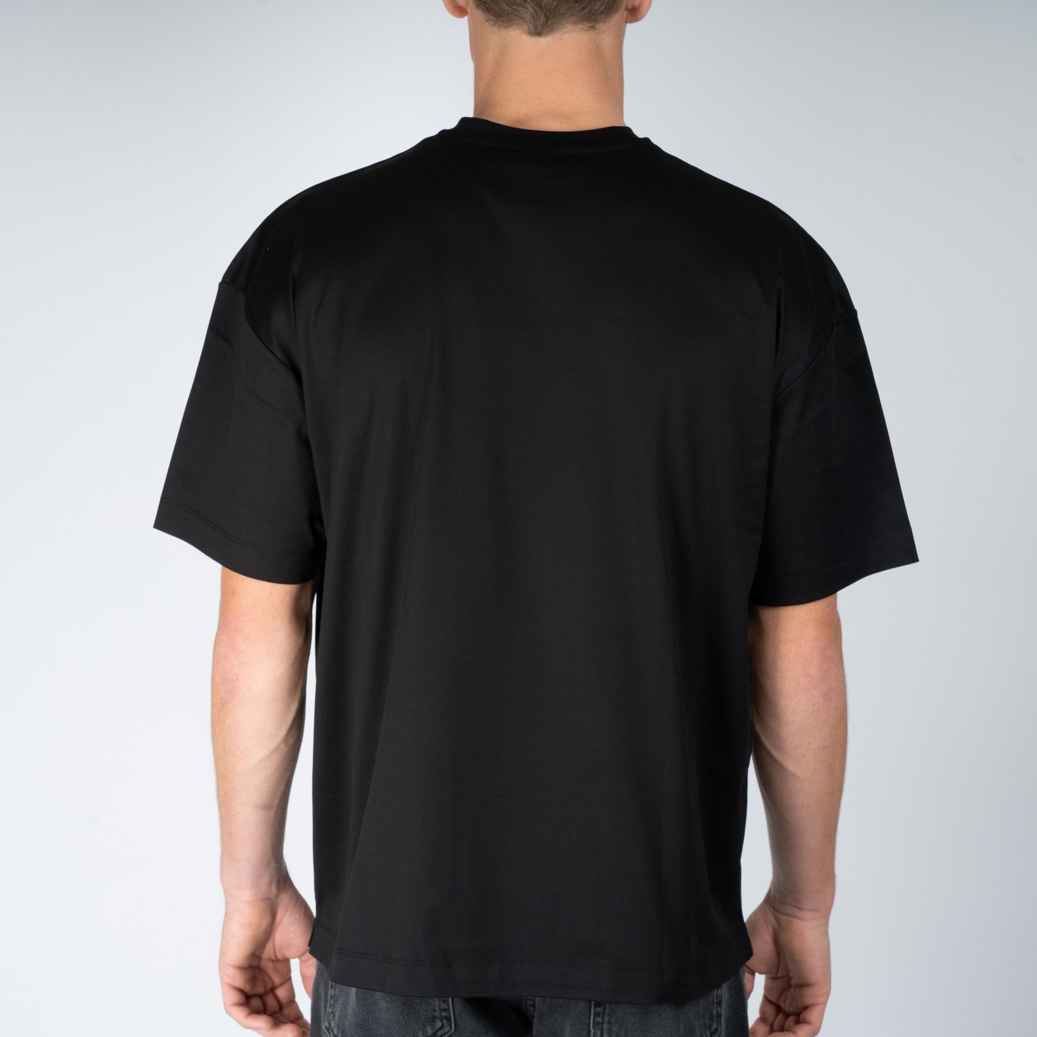Valenza T-Shirt Zwart | Interlock Supima Oversized