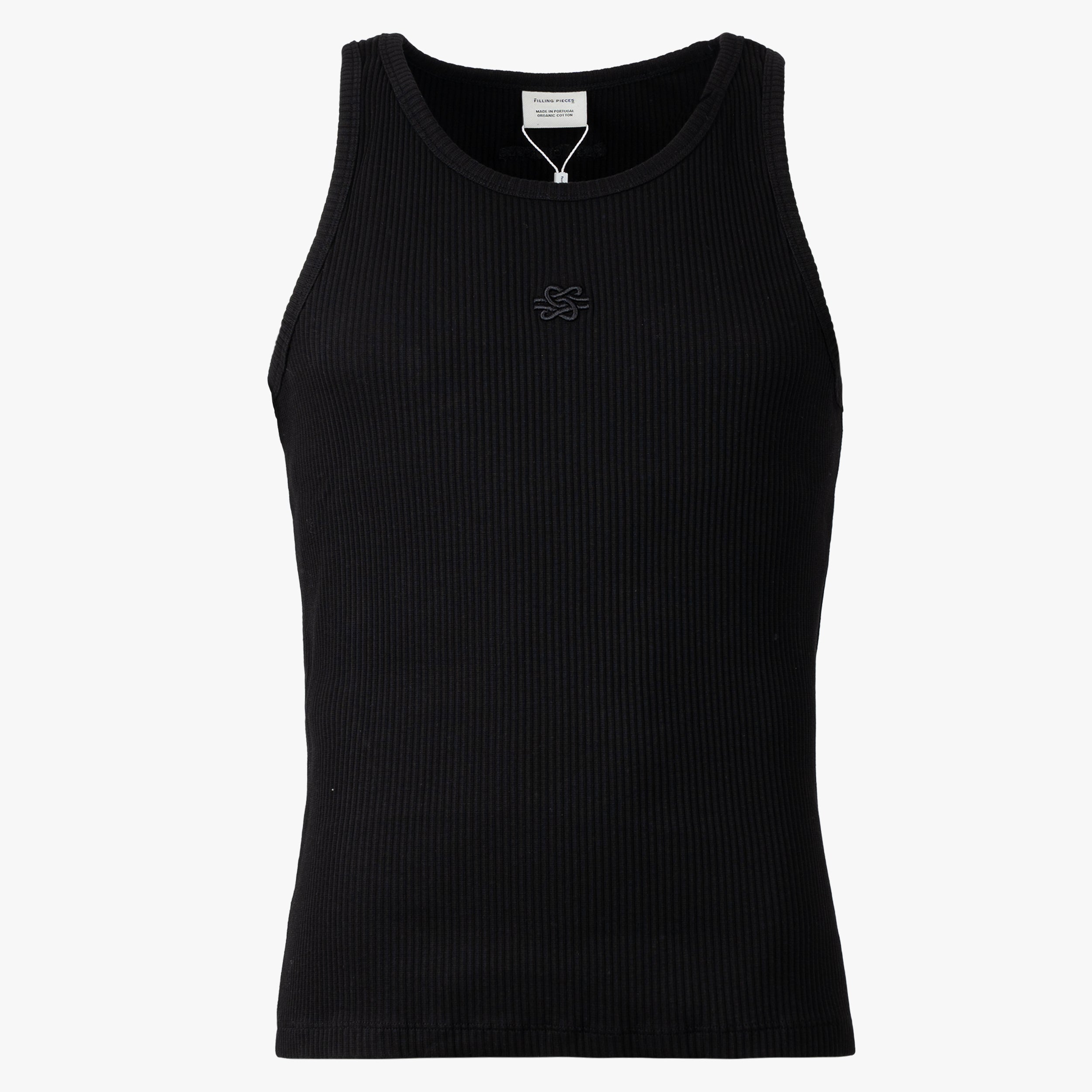 Filling Pieces Tank Top Zwart | Ribbed
