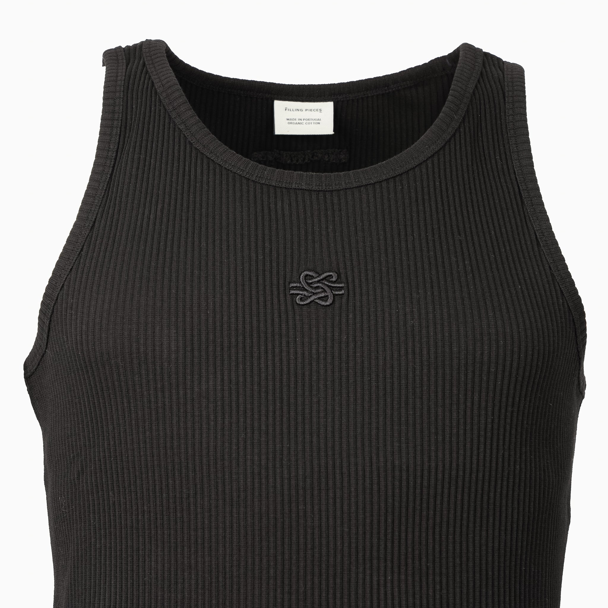 Filling Pieces Tank Top Zwart | Ribbed