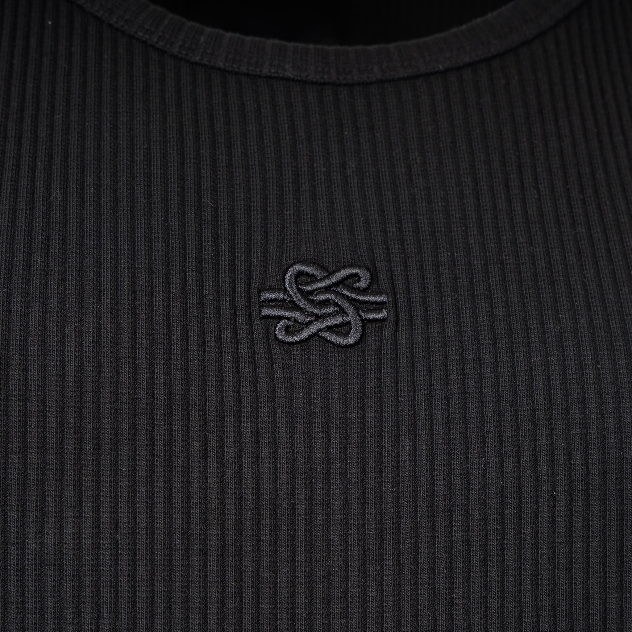 Filling Pieces Tank Top Zwart | Ribbed