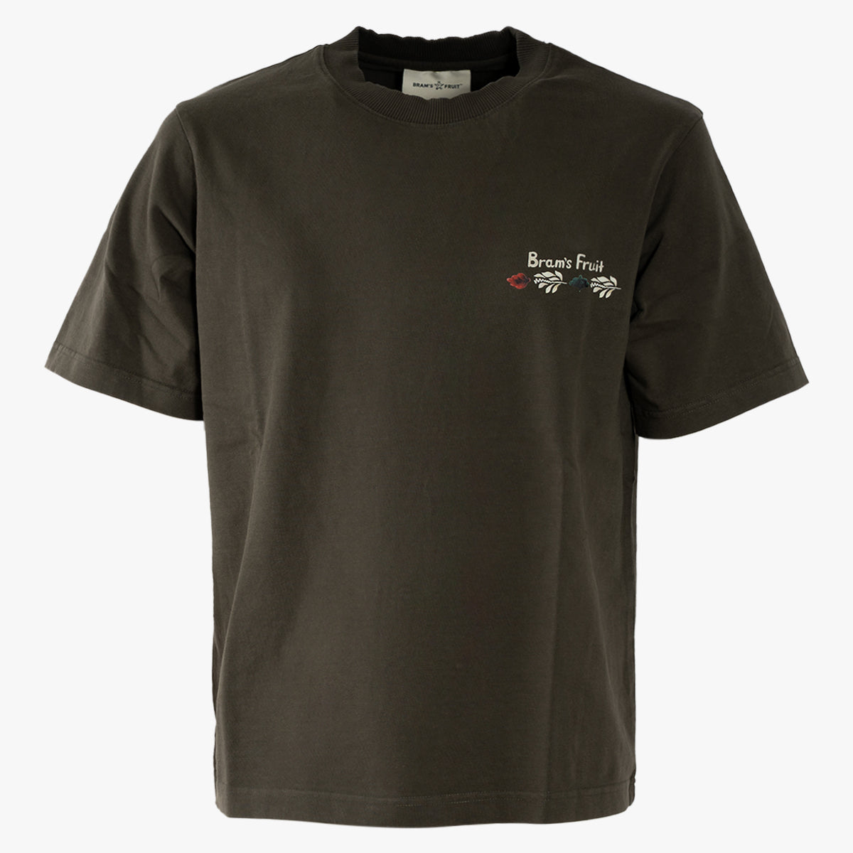 Bram's Fruit T-Shirt met Backprint Houtskoolzwart | Flora T-Shirt