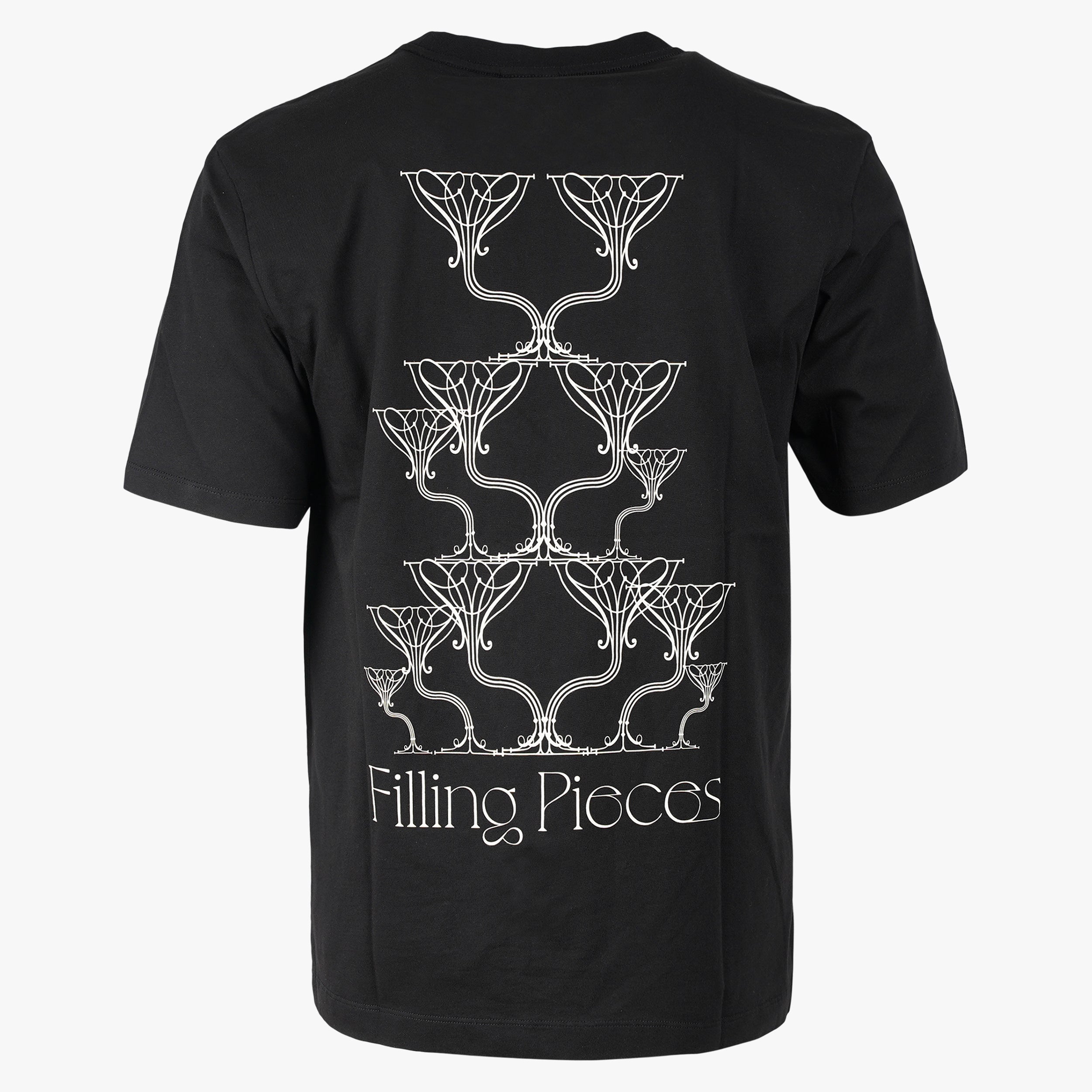 Filling Pieces T-Shirt Backprint Zwart | Champagne