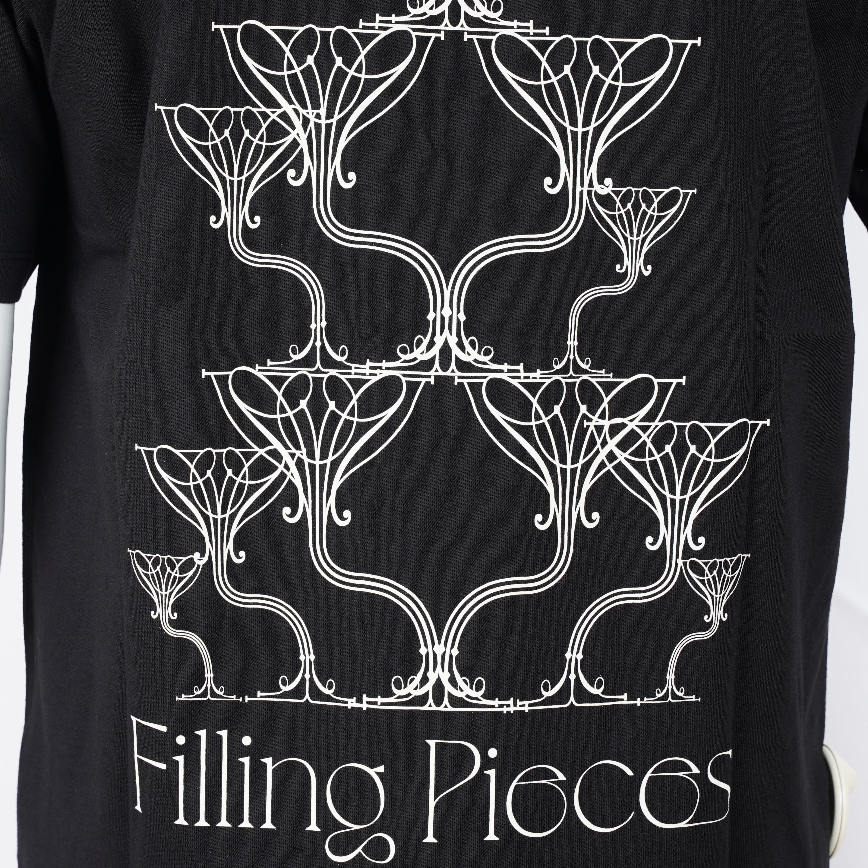 Filling Pieces T-Shirt Backprint Zwart | Champagne