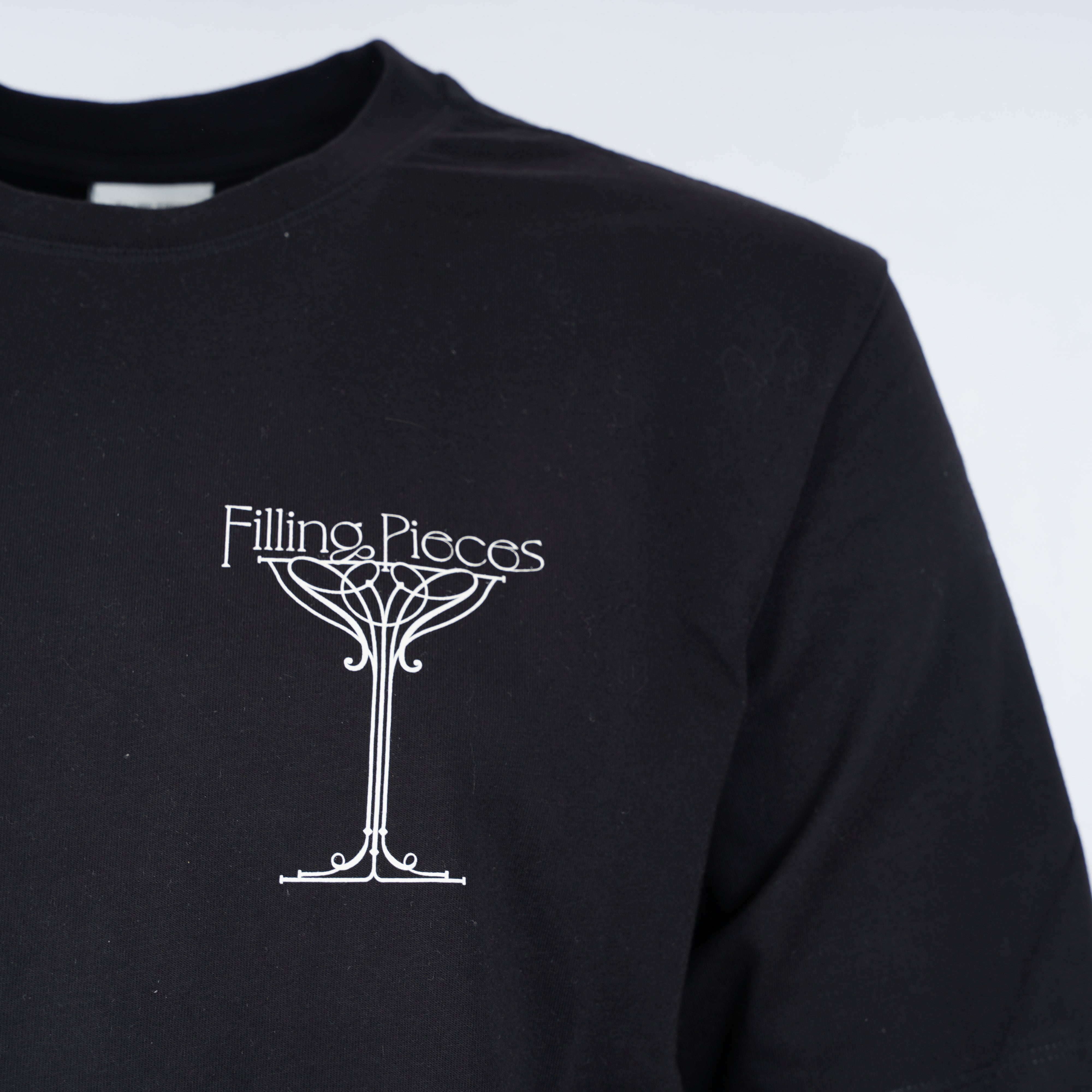 Filling Pieces T-Shirt Backprint Zwart | Champagne