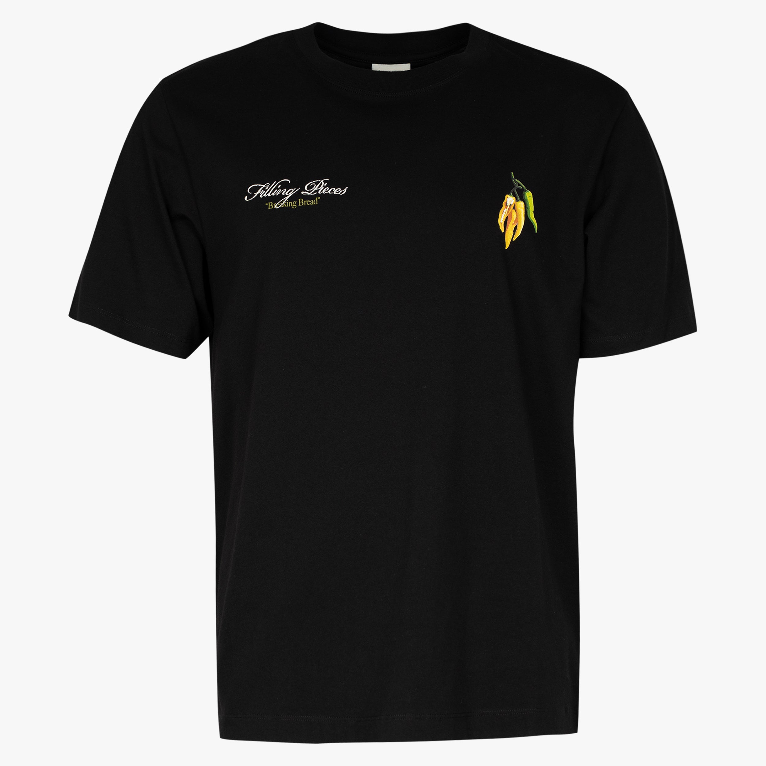 Filling Pieces T-Shirt Backprint Zwart | Pepper