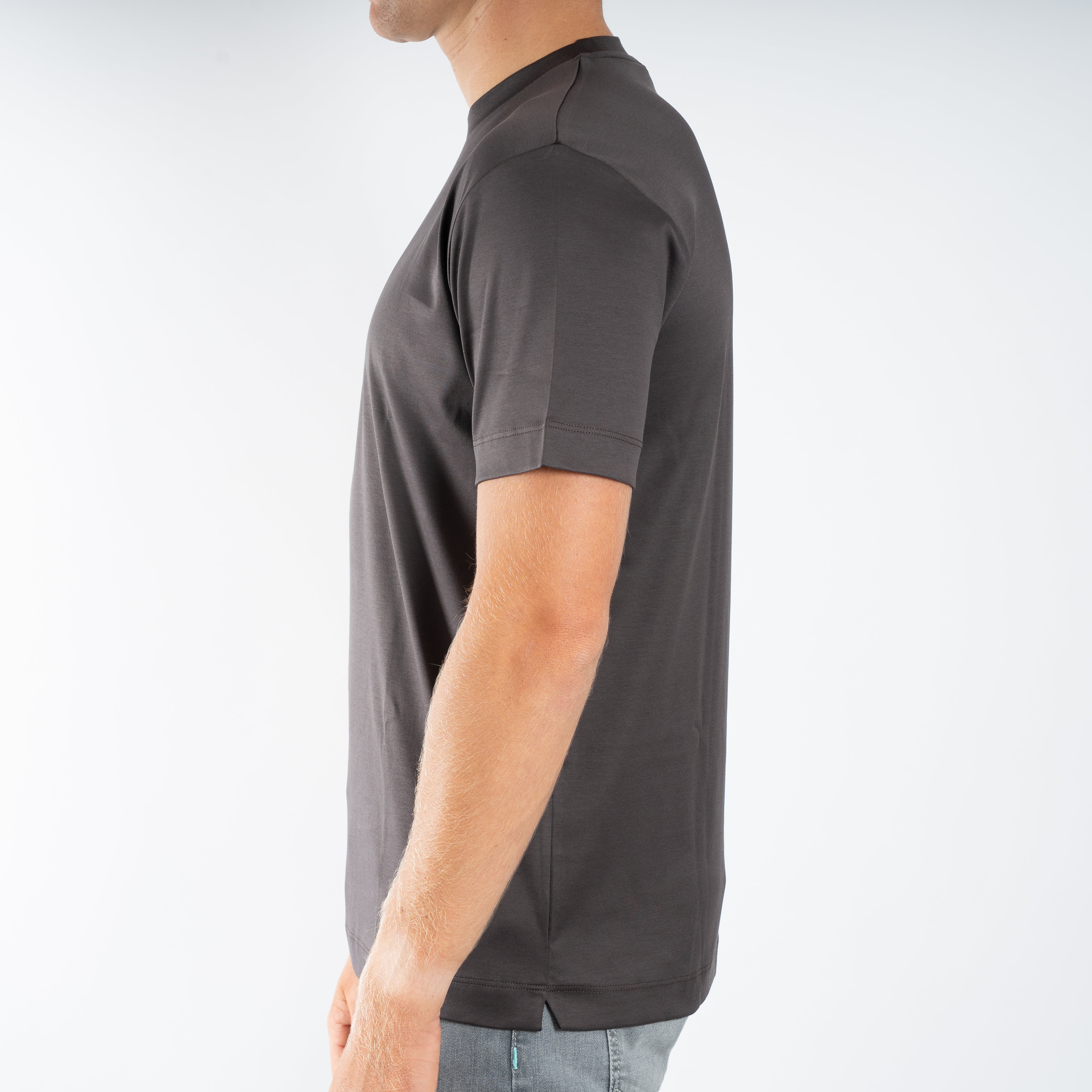 Valenza T-Shirt Asfalt Grijs | Interlock Supima Cotton
