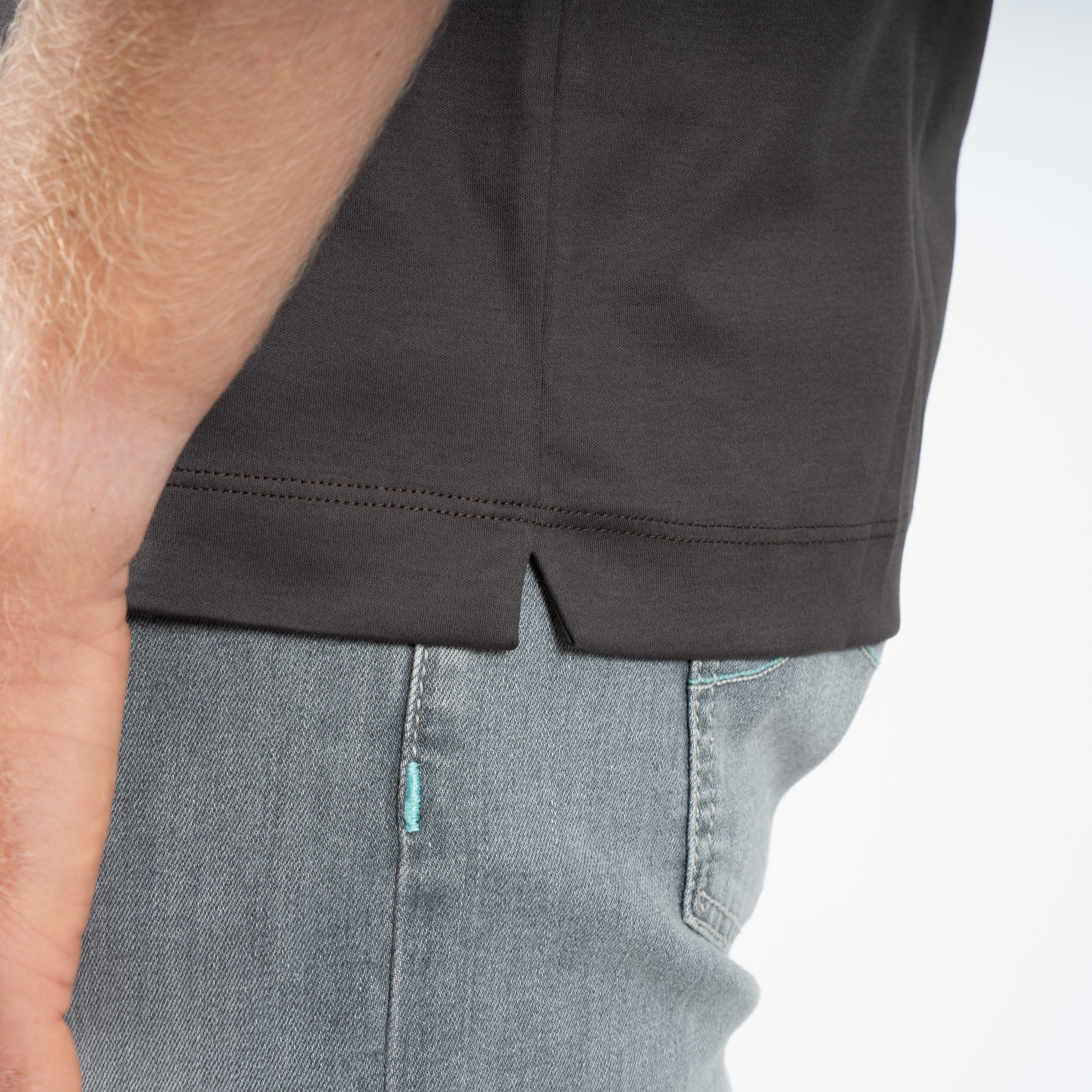 Valenza T-Shirt Asfalt Grijs | Interlock Supima Cotton