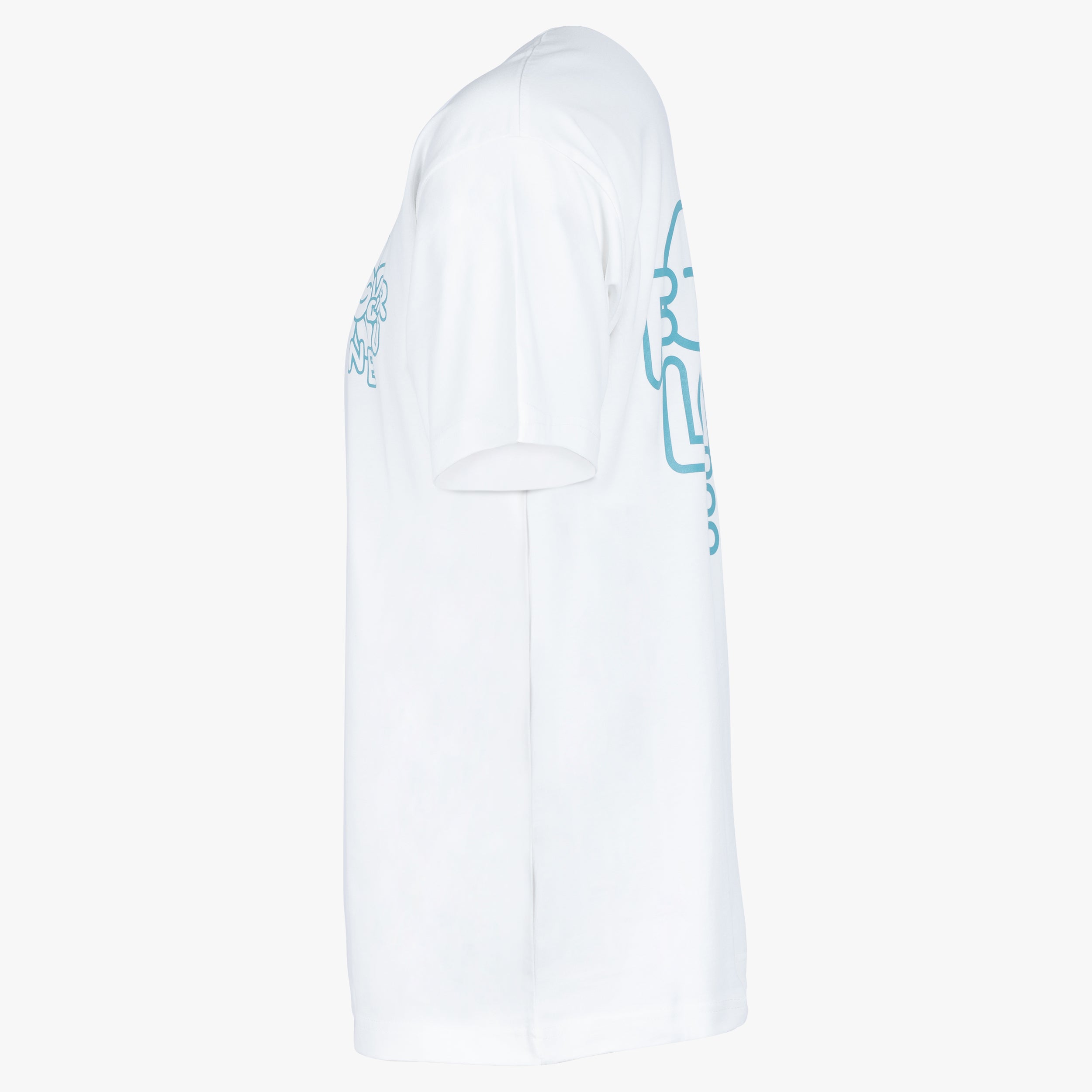 Flaneur T-Shirt Backprint Wit | Happy Flower