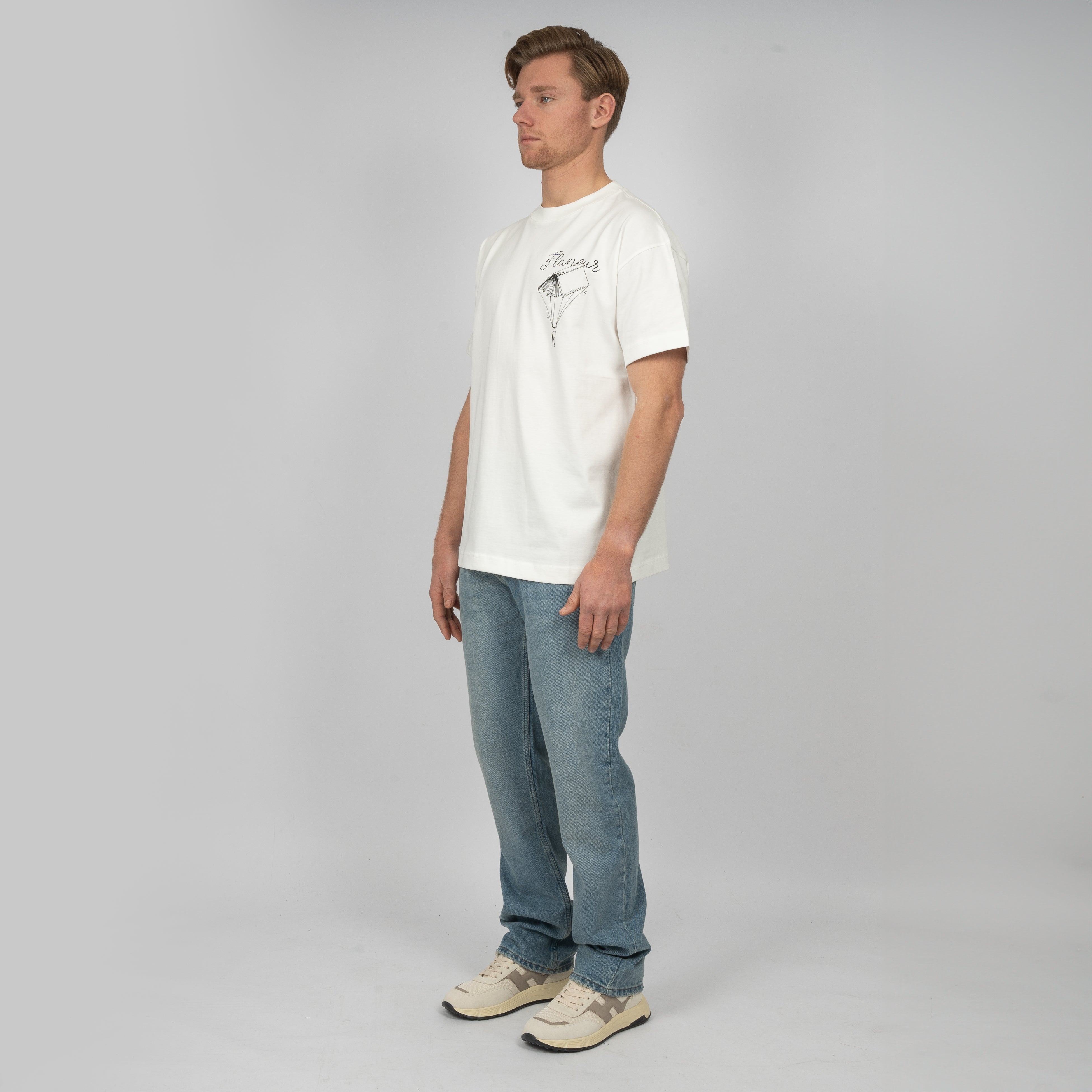 Flaneur Shirt met Backprint Wit | One for the Books
