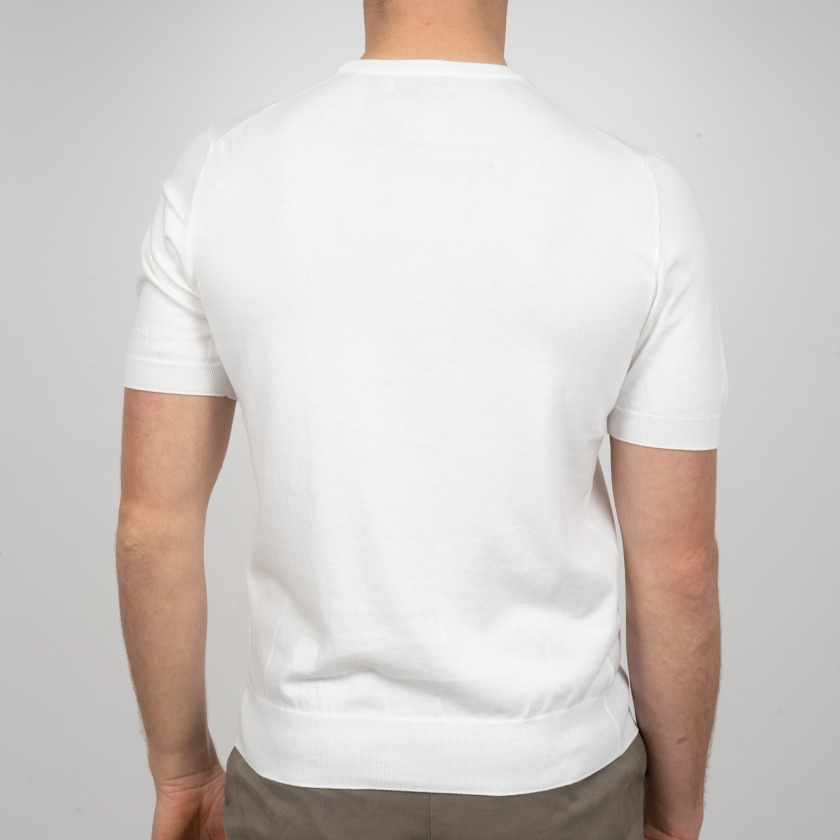 Gran Sasso T-Shirt Wit | Organic Cotton Knit