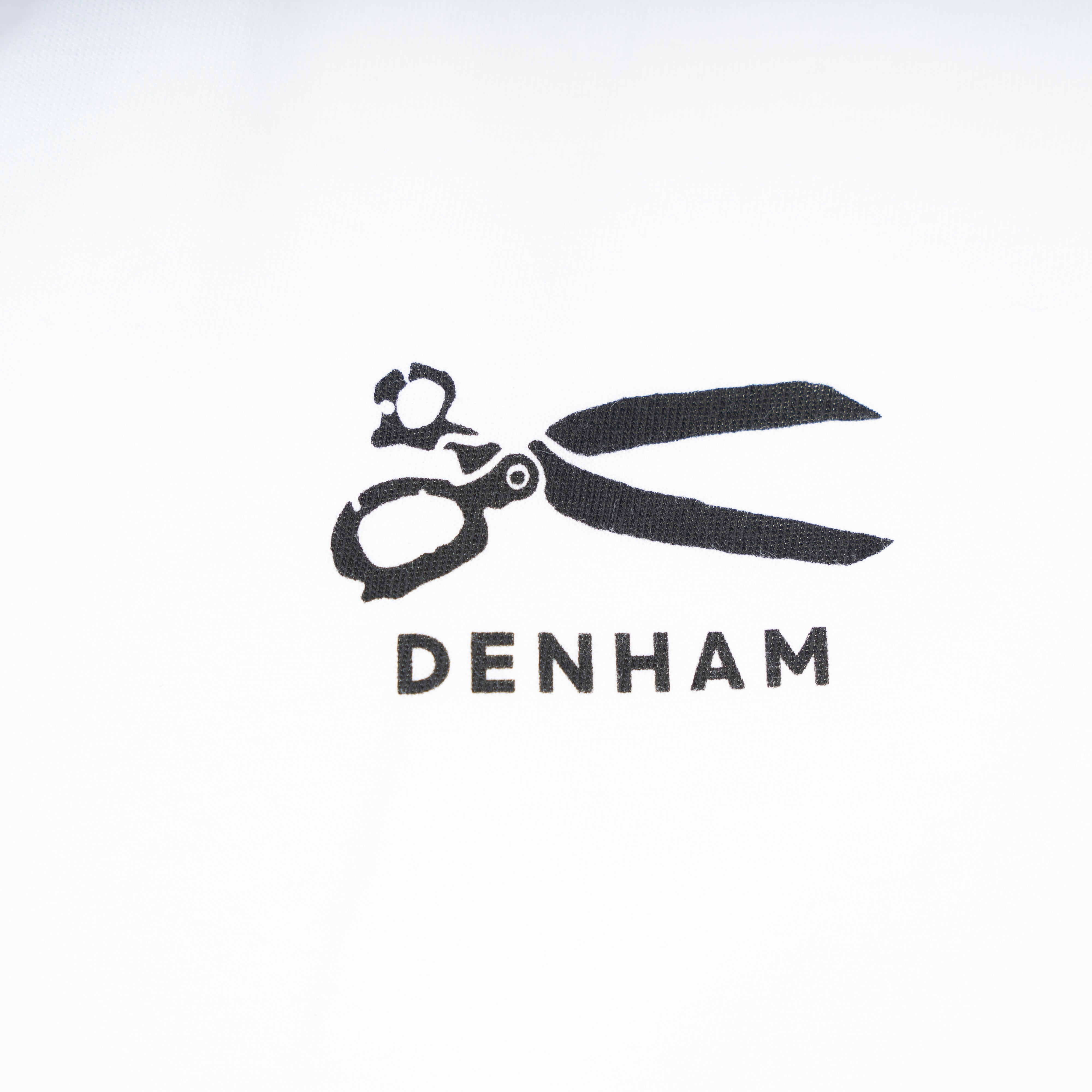 Denham T-shirt met Backprint Wit | Sabre Tee