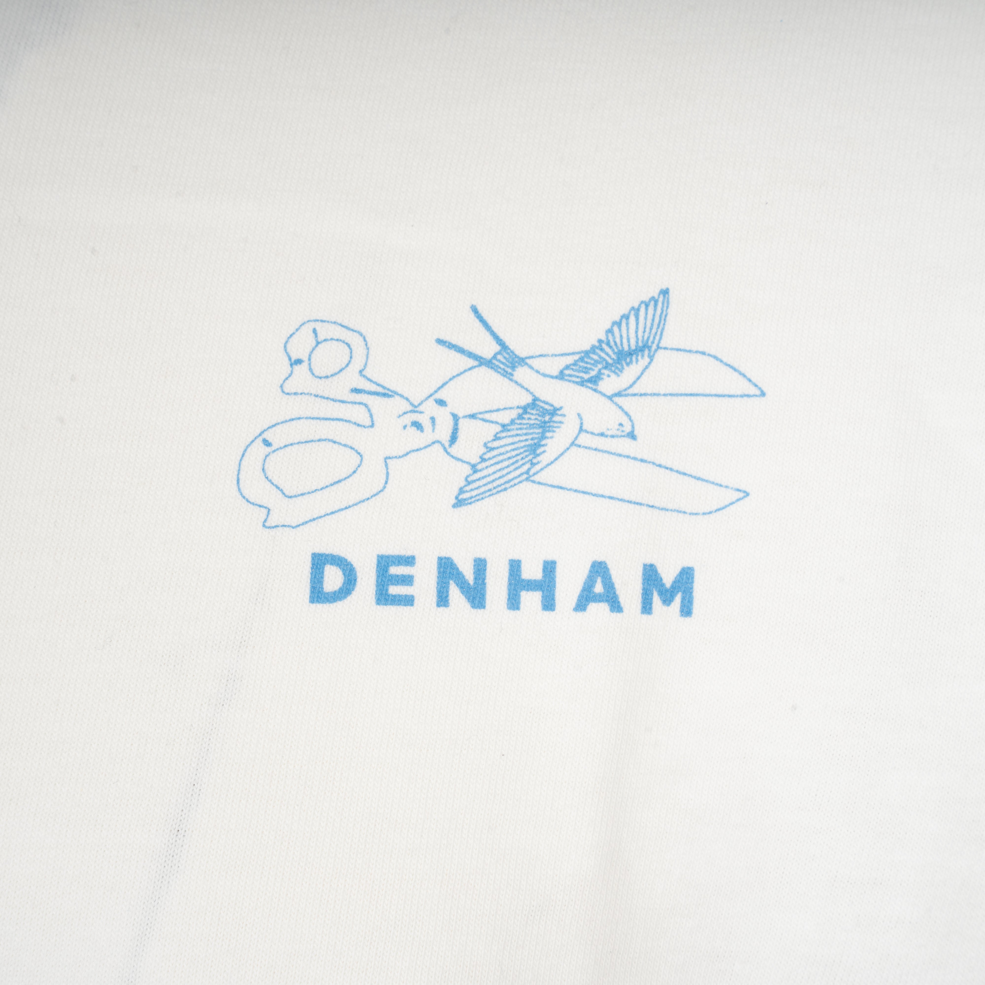 Denham T-Shirt met Backprint Wit | Swallow Tee