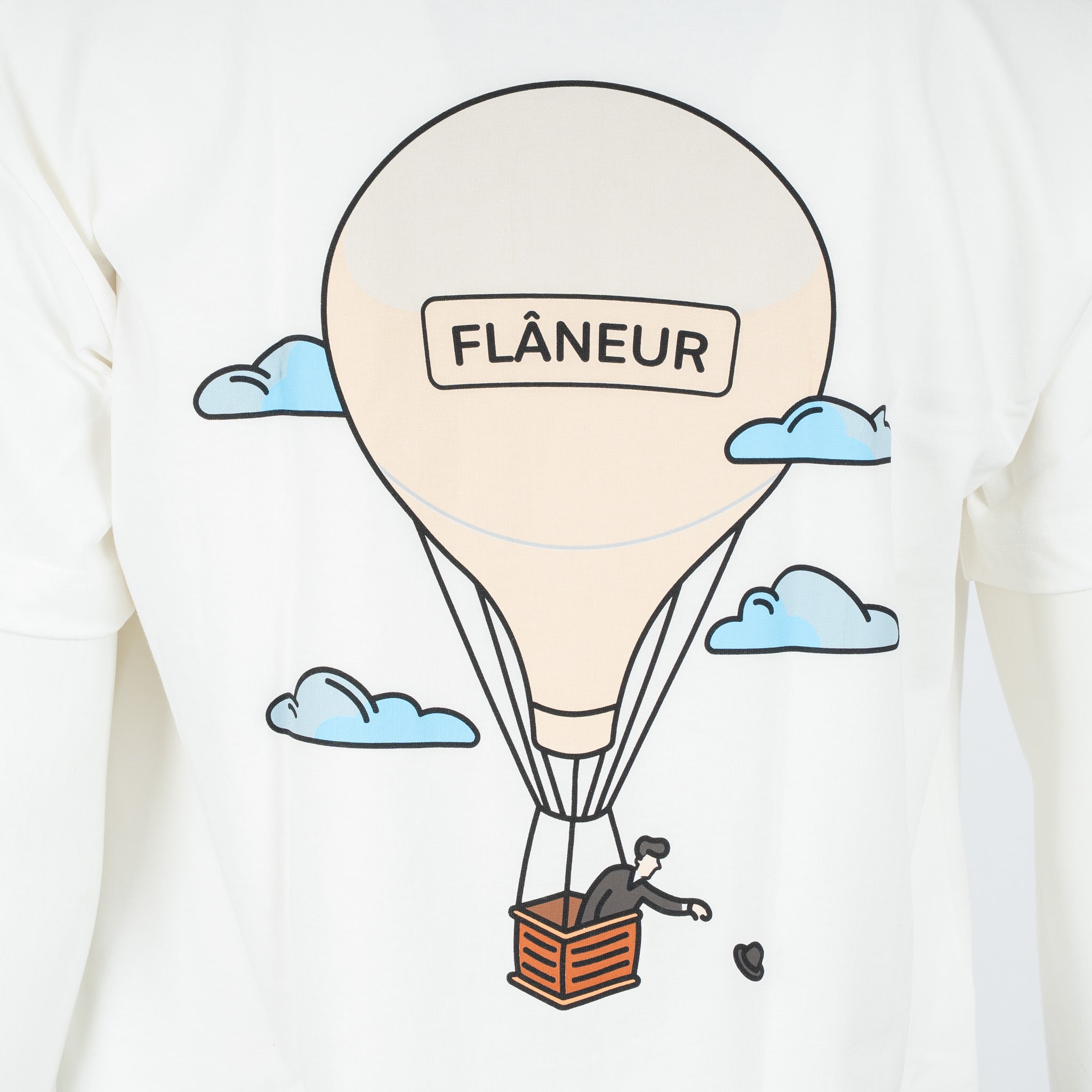 Flaneur T-shirt wit | AÉRONAUTIQUE