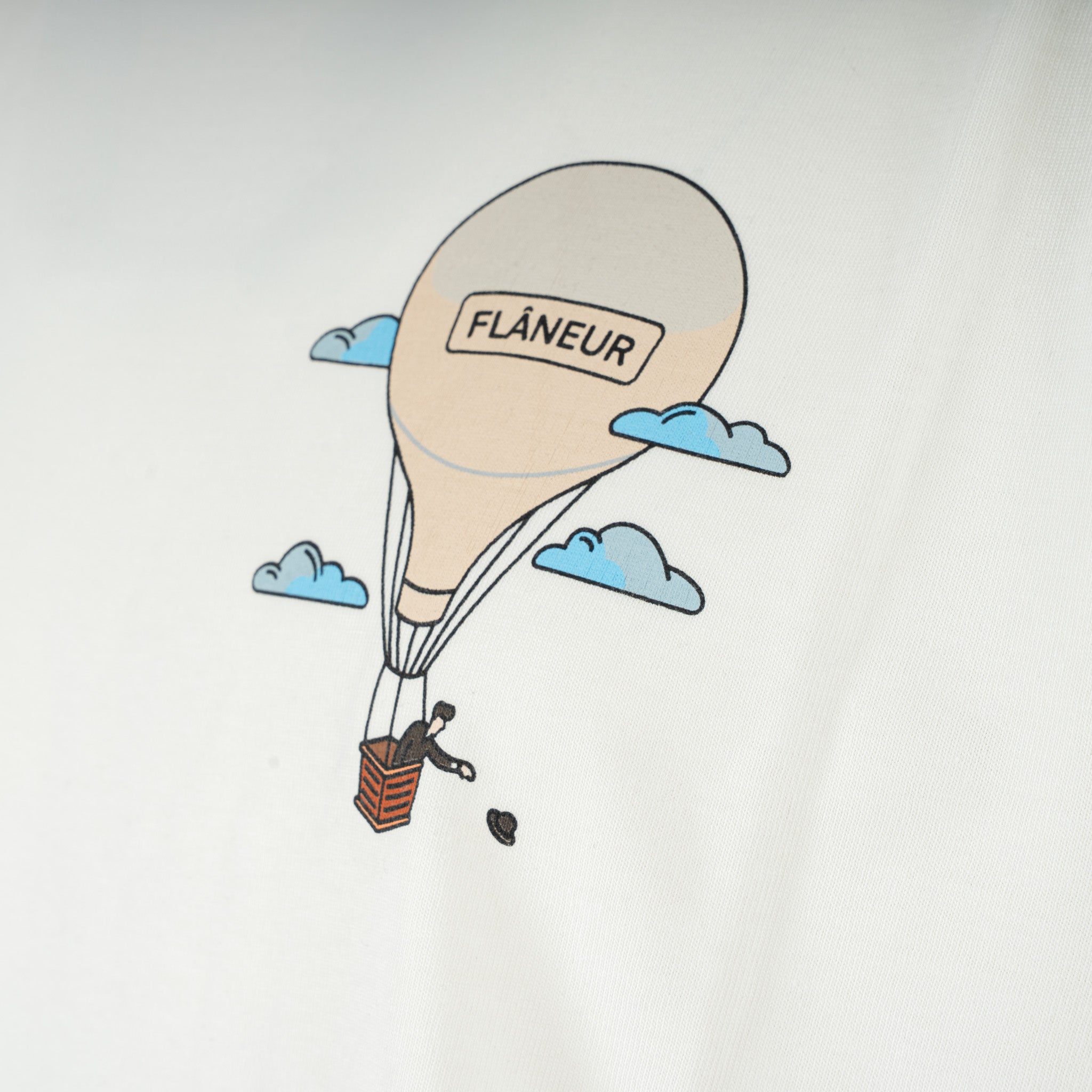 Flaneur T-shirt wit | AÉRONAUTIQUE
