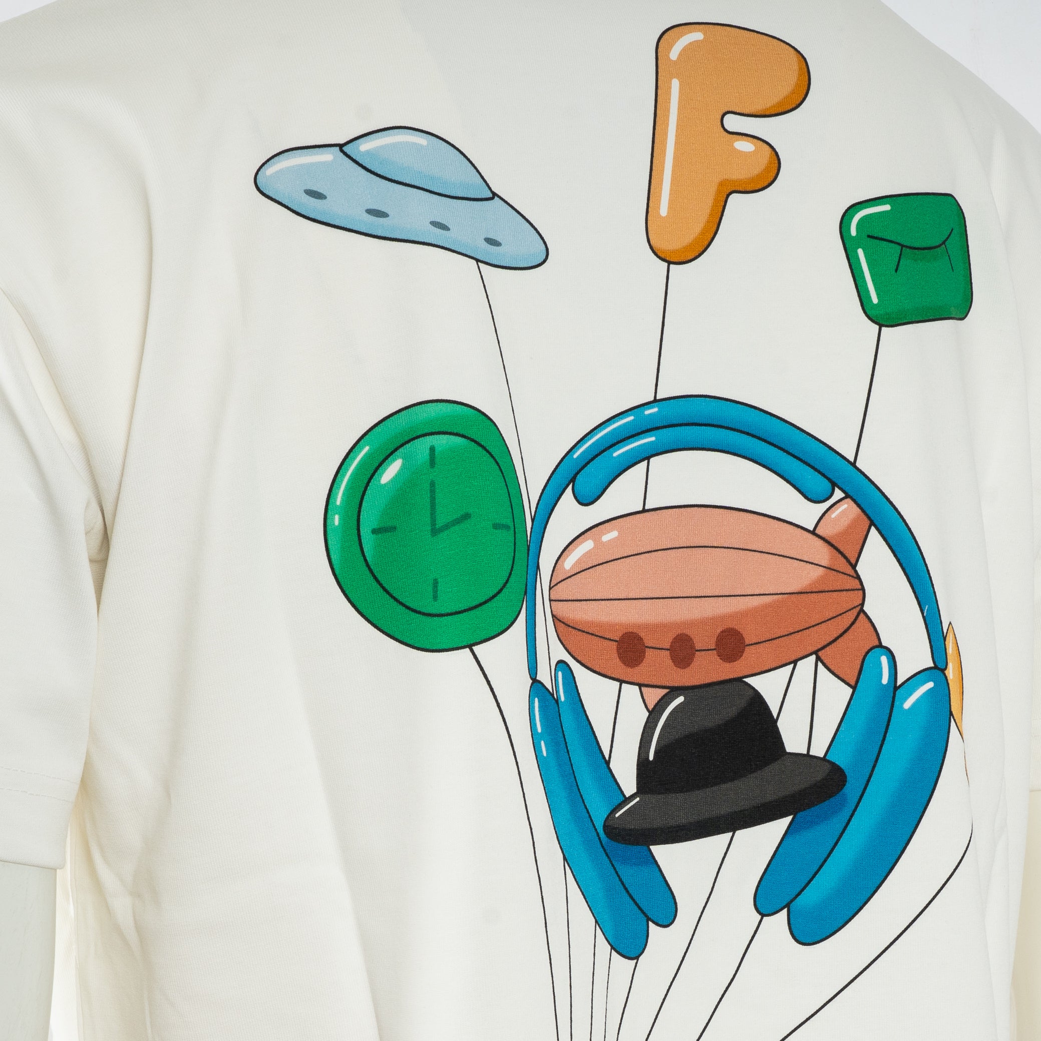 Flaneur T-Shirt met Backprint Wit | Inflatables