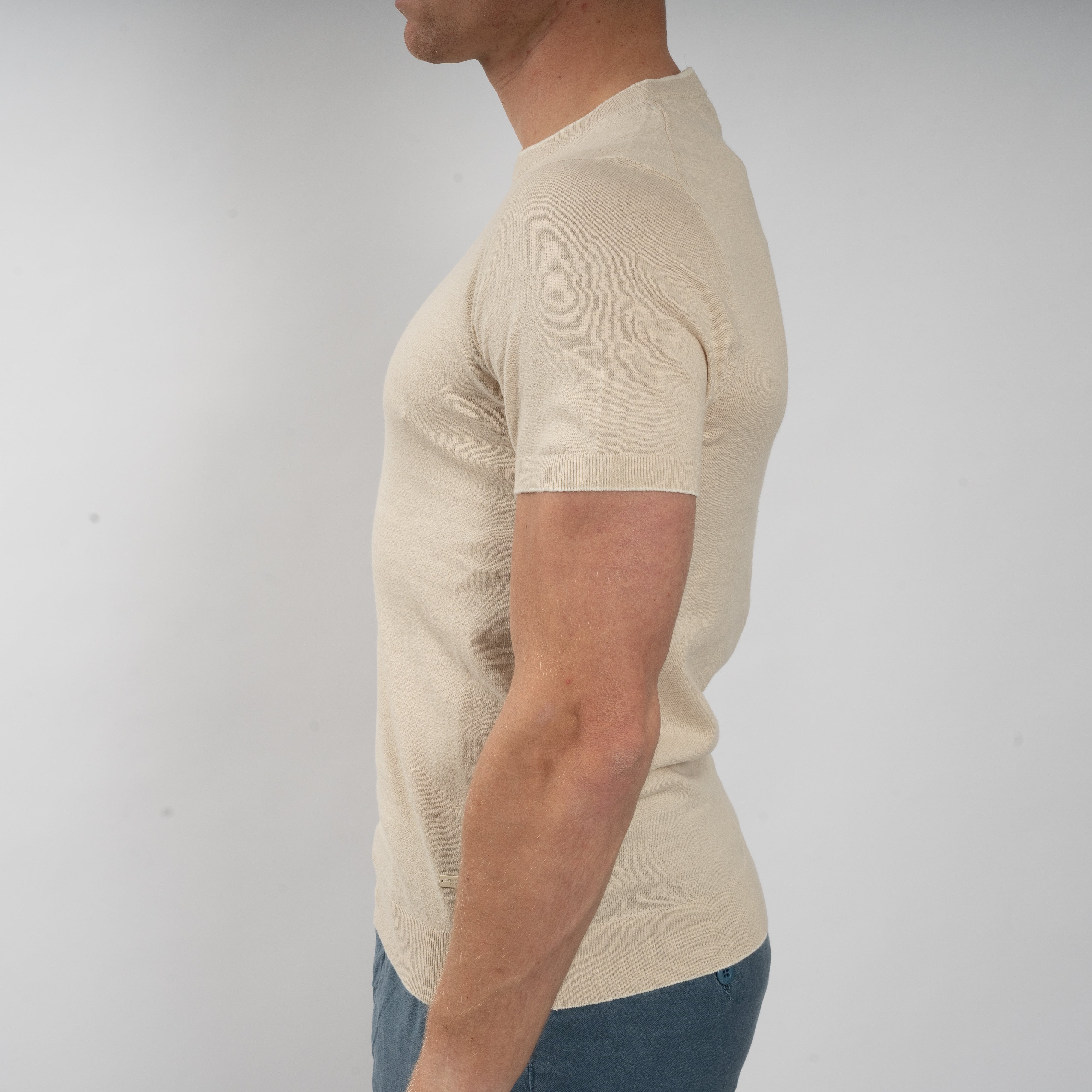 SEVEN DIALS Linnen T-Shirt Beige | Bennett