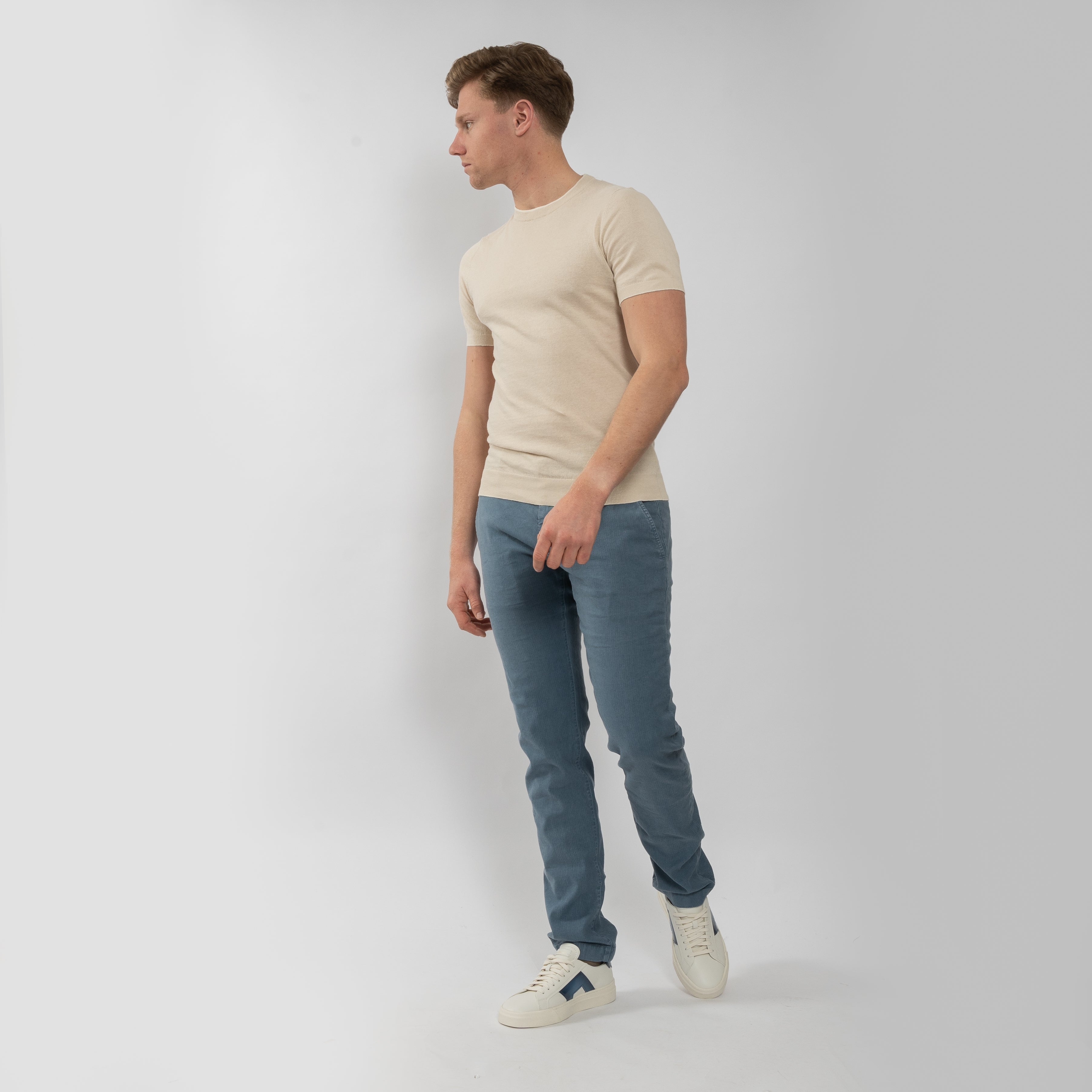 SEVEN DIALS Linnen T-Shirt Beige | Bennett