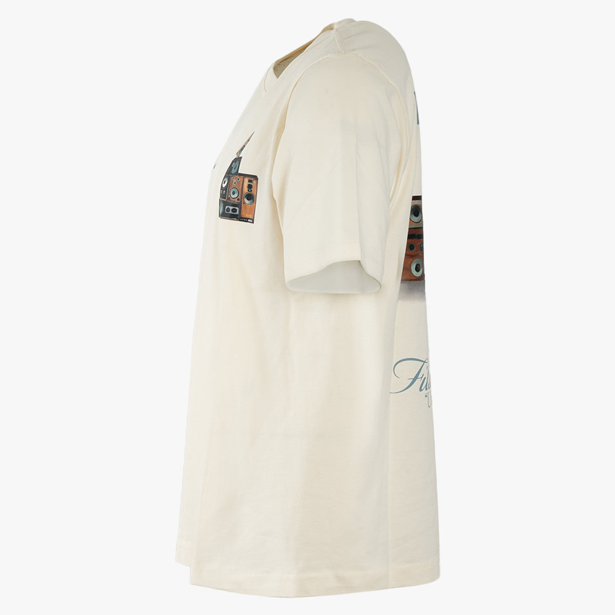 Filling Pieces T-Shirt met Backprint Off-White | Speaker Wall