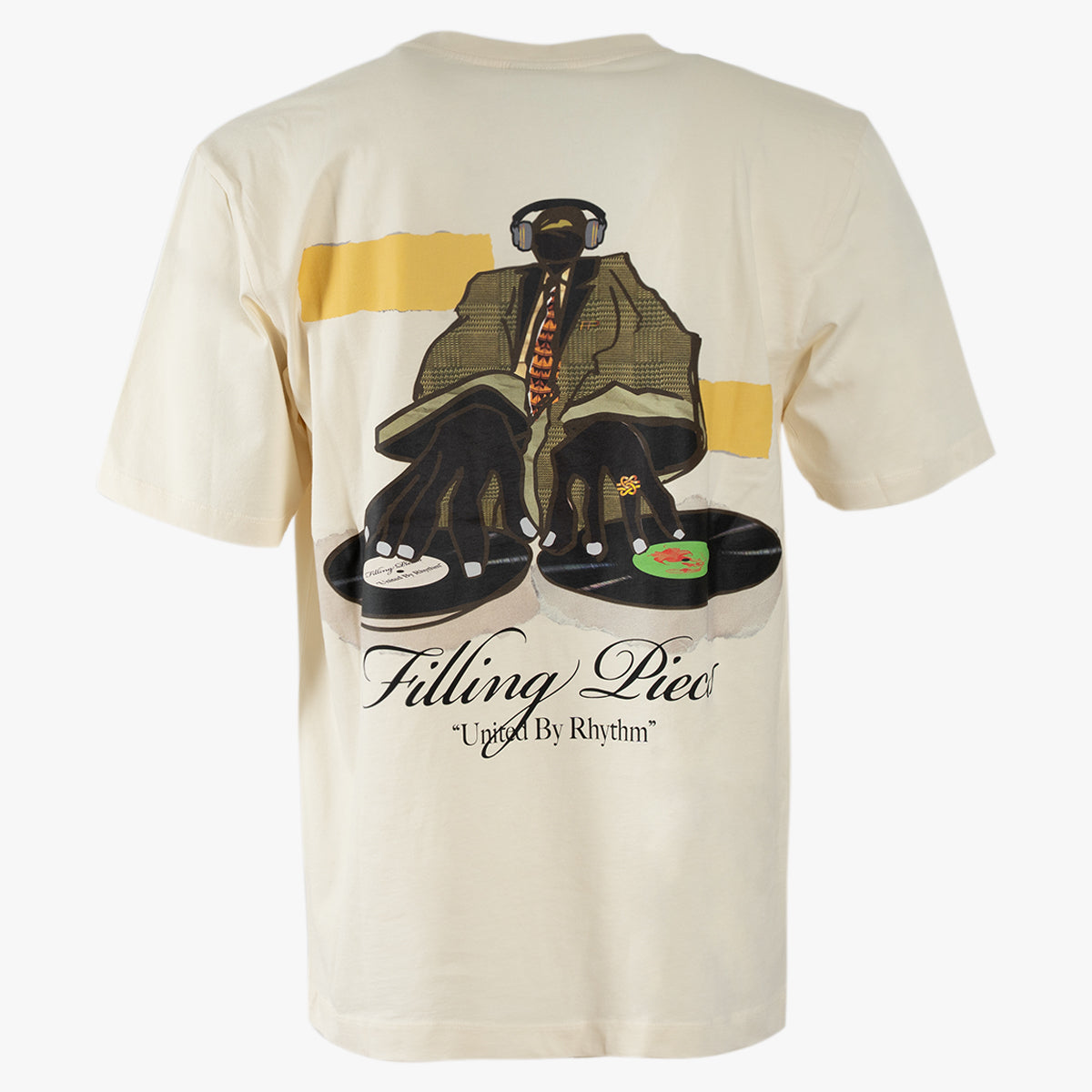 Filling Pieces T-Shirt met Backprint Off-White | DJ