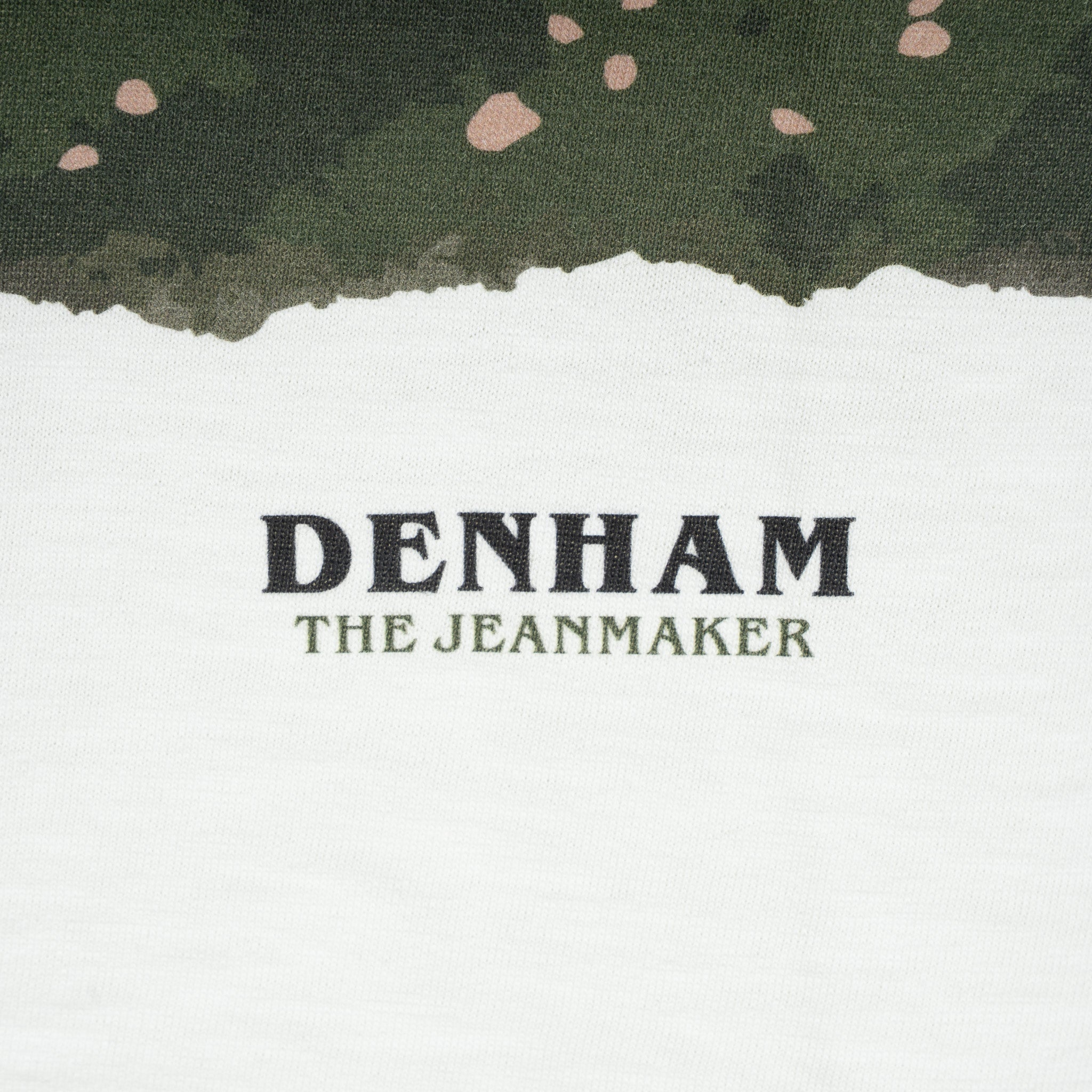 Denham T-Shirt met Backprint Creme | Royal Oak Tee