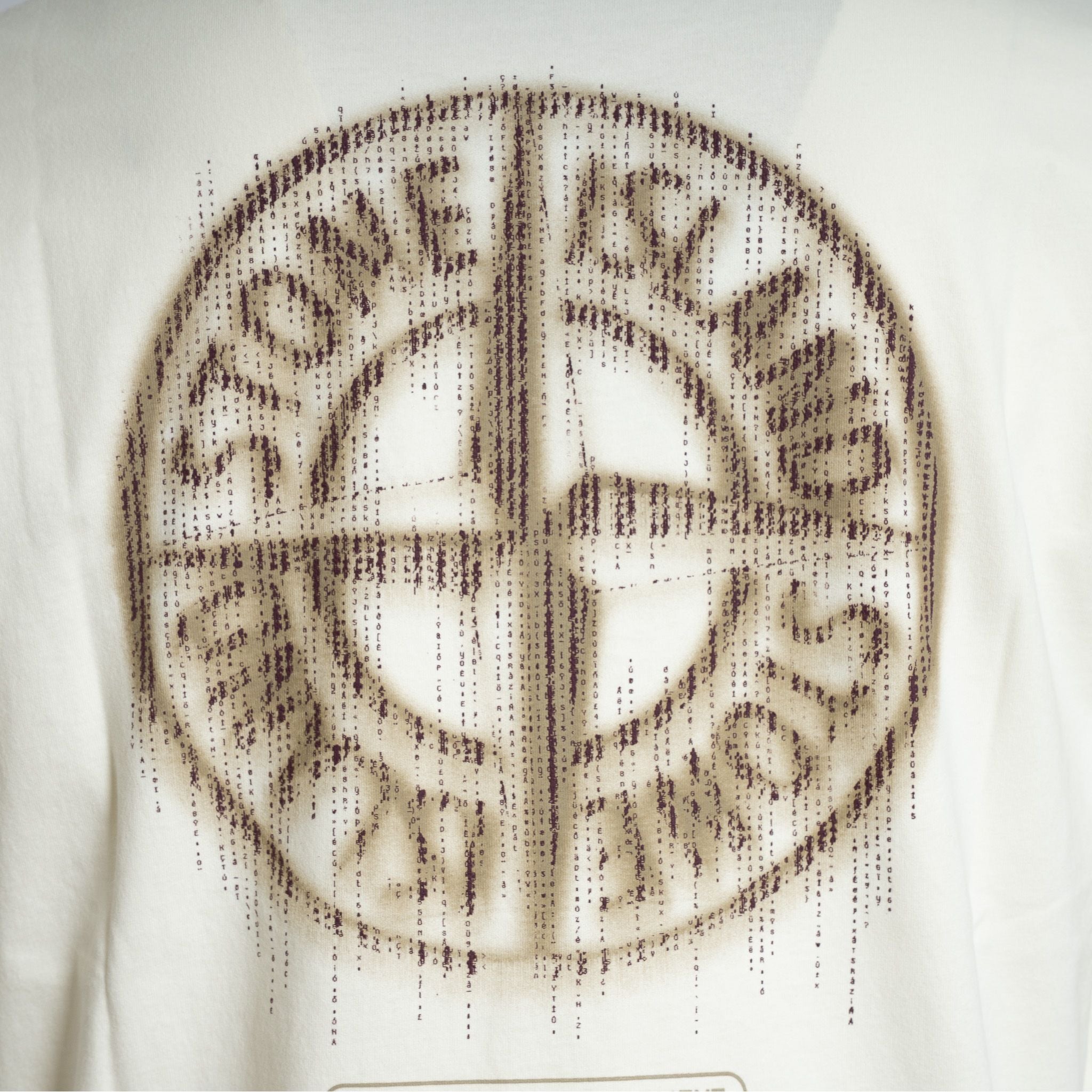 Stone Island T-Shirt Backprint Creme | Bleeding Numbers Compass