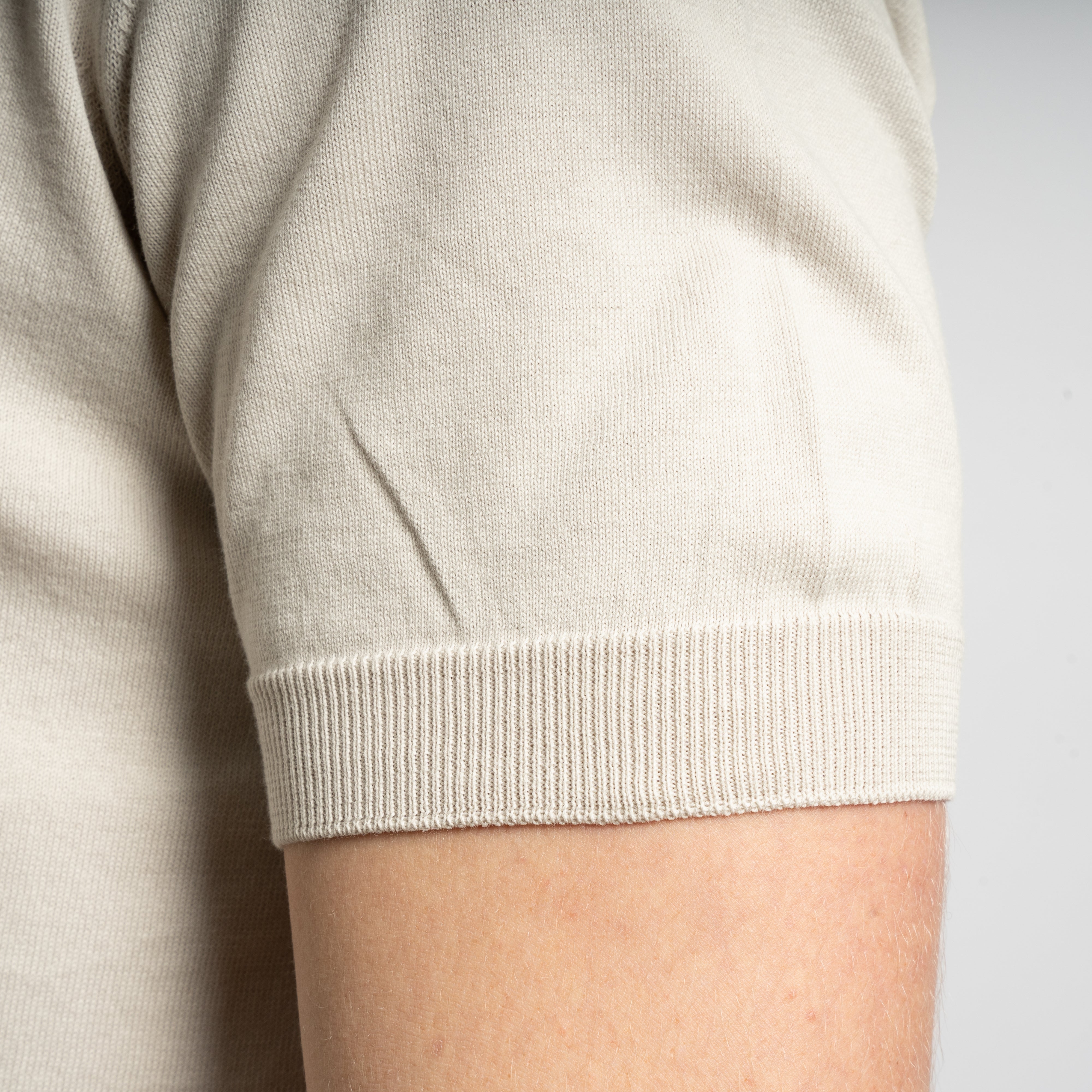 Gran Sasso T-Shirt Beige | Organic Cotton Knit