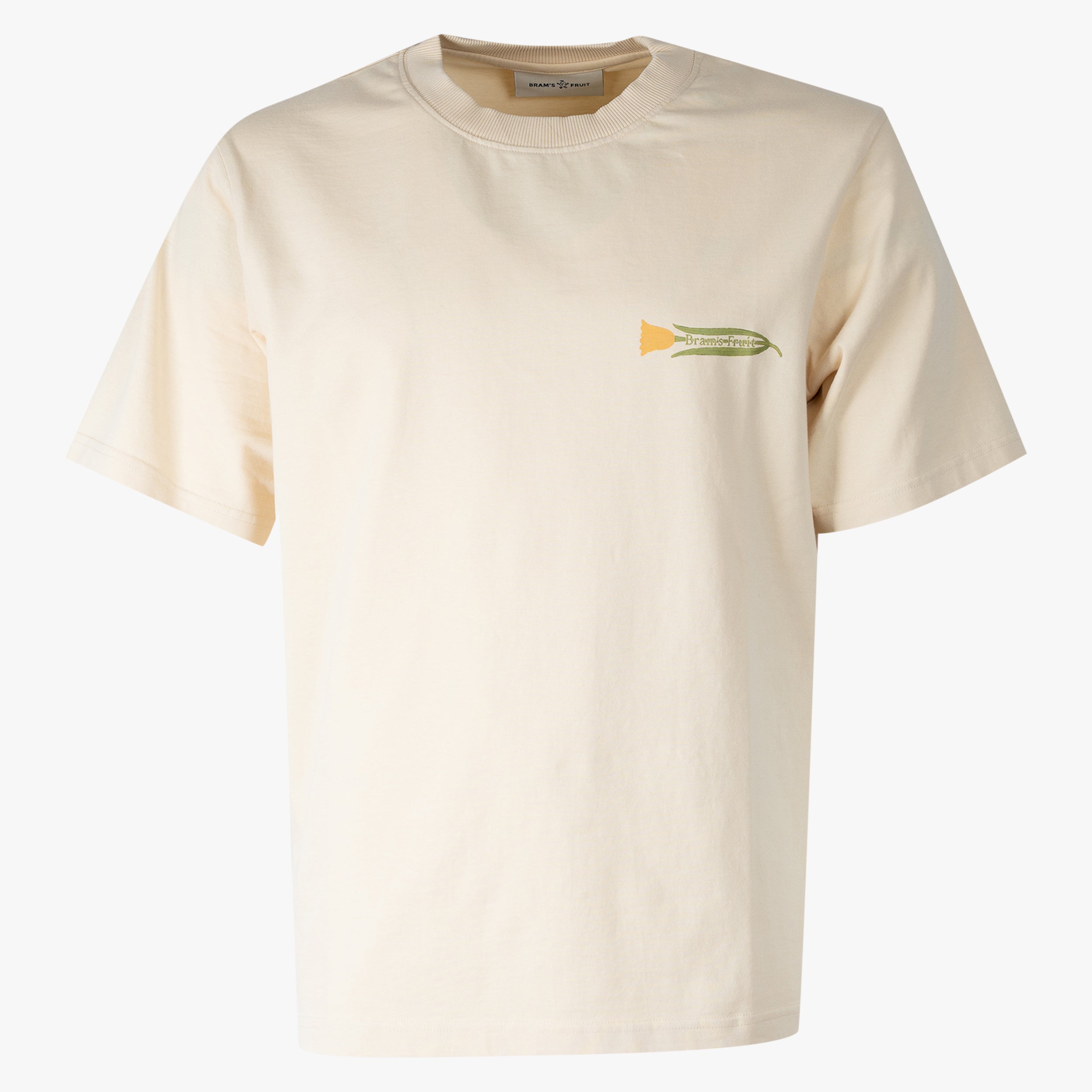 Bram's Fruit T-Shirt Backprint Beige| Botanical Tee