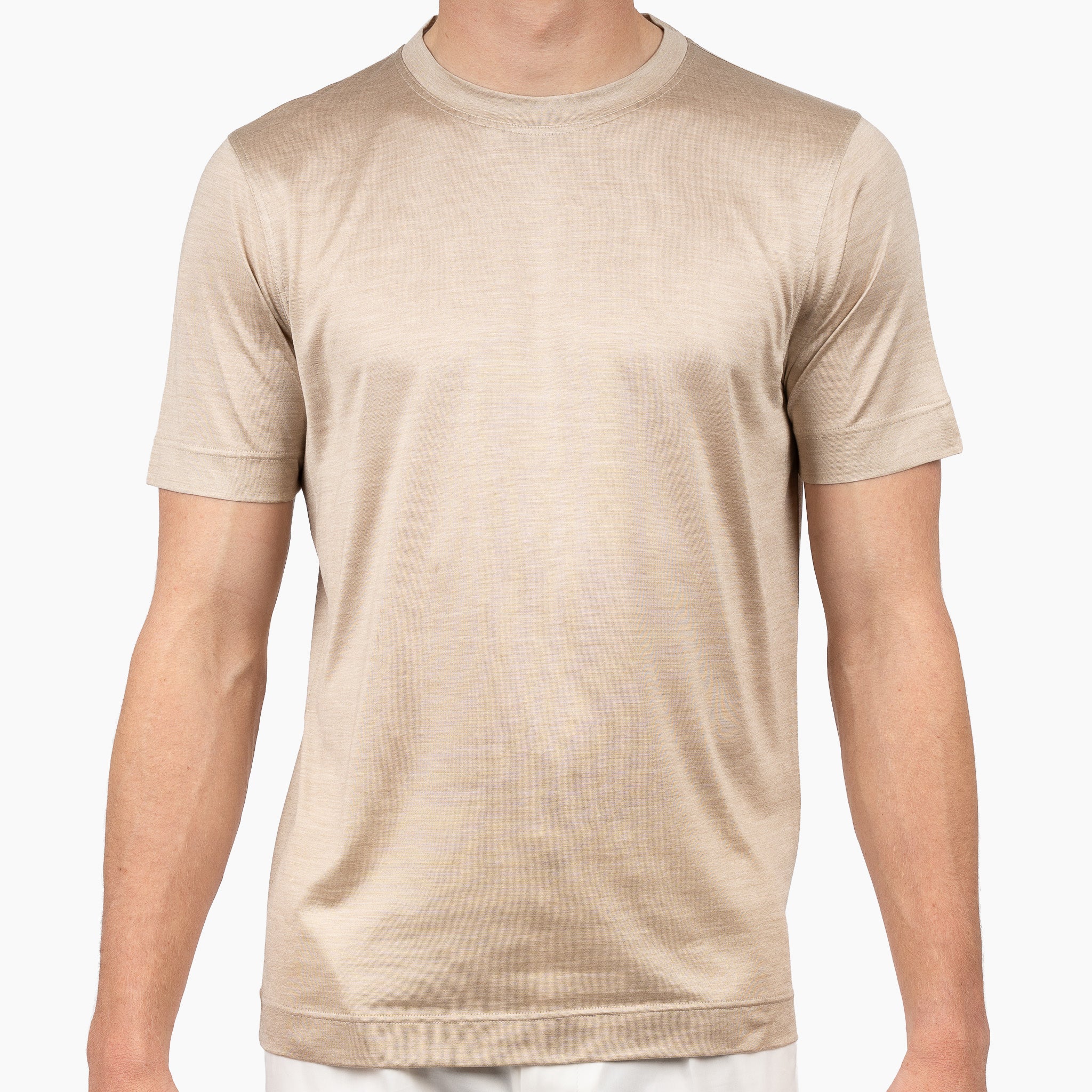 Gran Sasso T-shirt Zijde Beige | Seta