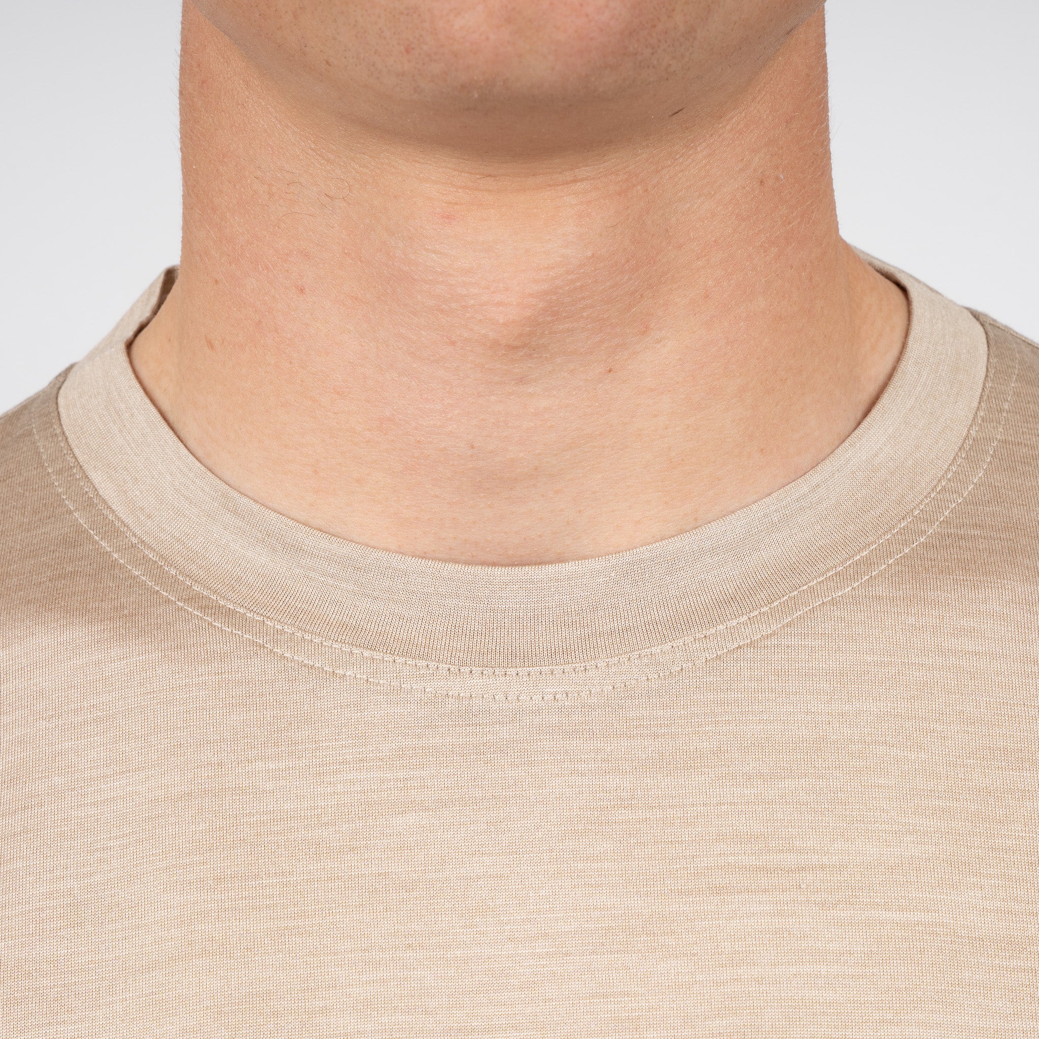 Gran Sasso T-shirt Zijde Beige | Seta