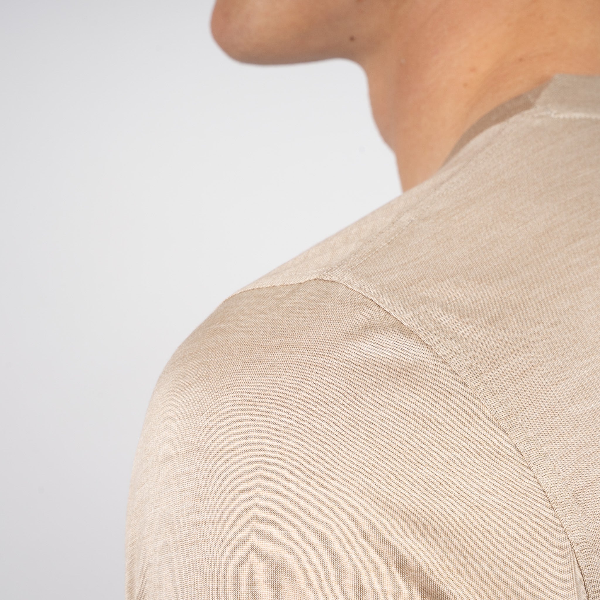 Gran Sasso T-shirt Zijde Beige | Seta