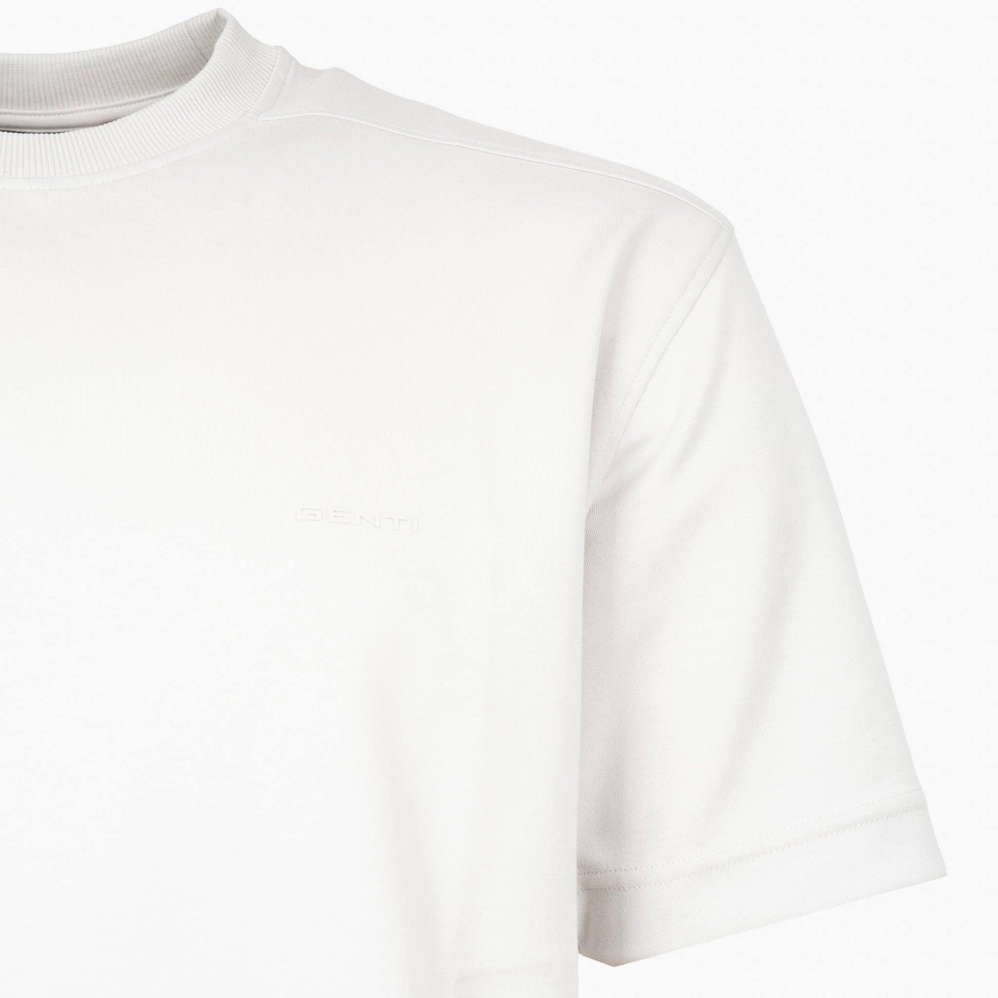 Genti T-Shirt Off-White | Relaxed Fit Cotton Tech
