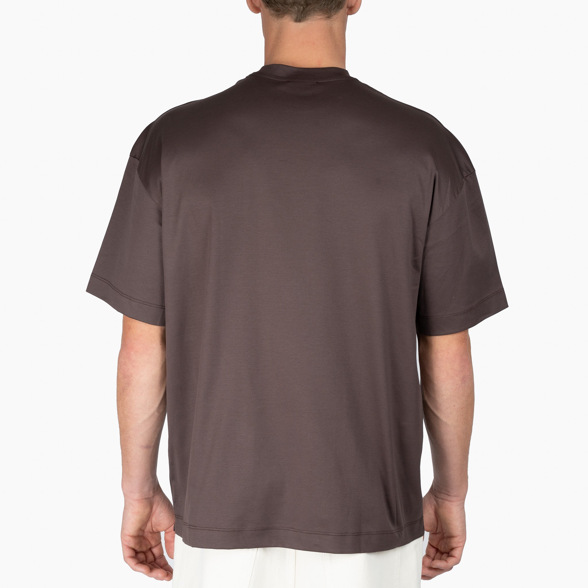 Valenza T-Shirt Bruin | Interlock Supima Oversized